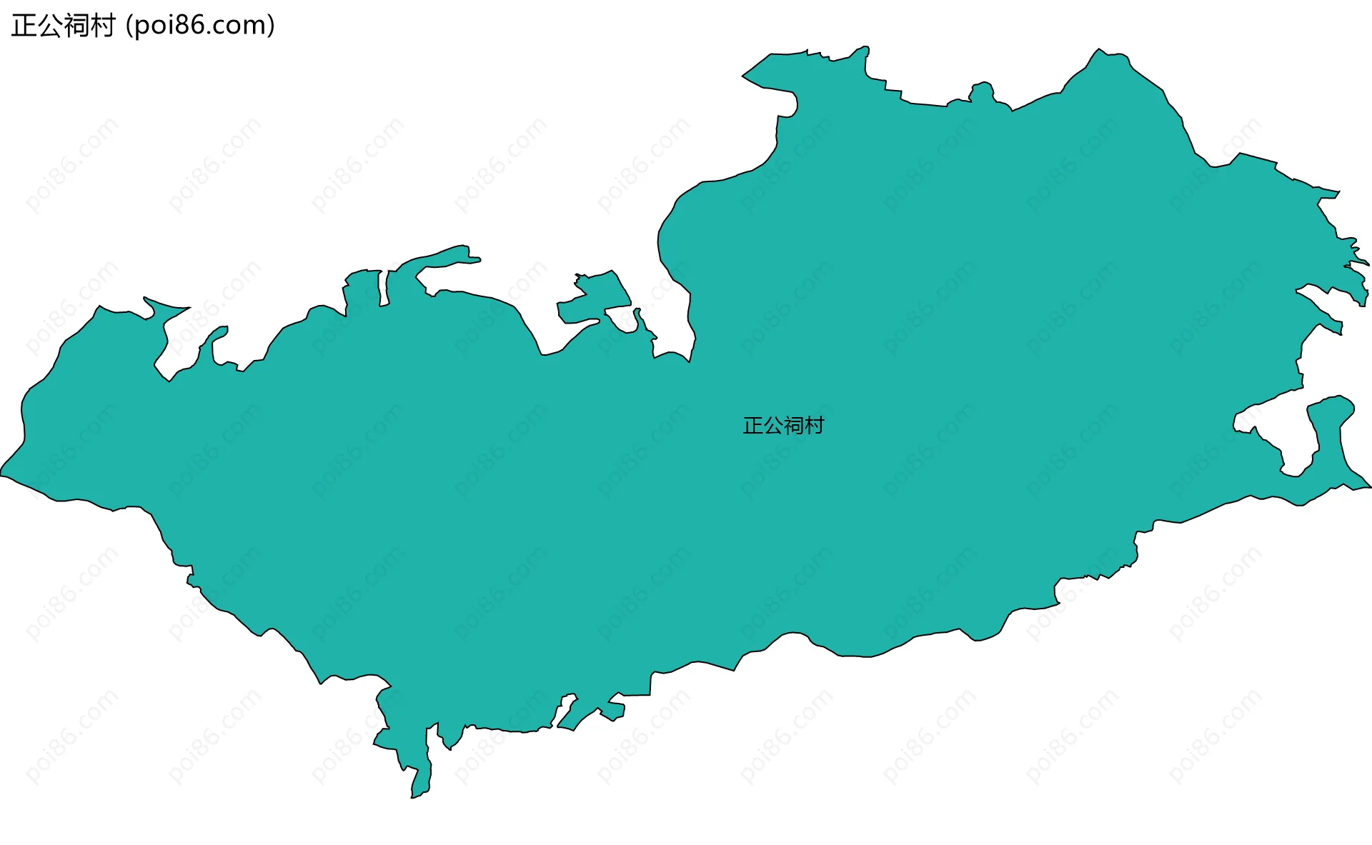 正公祠村边界地图