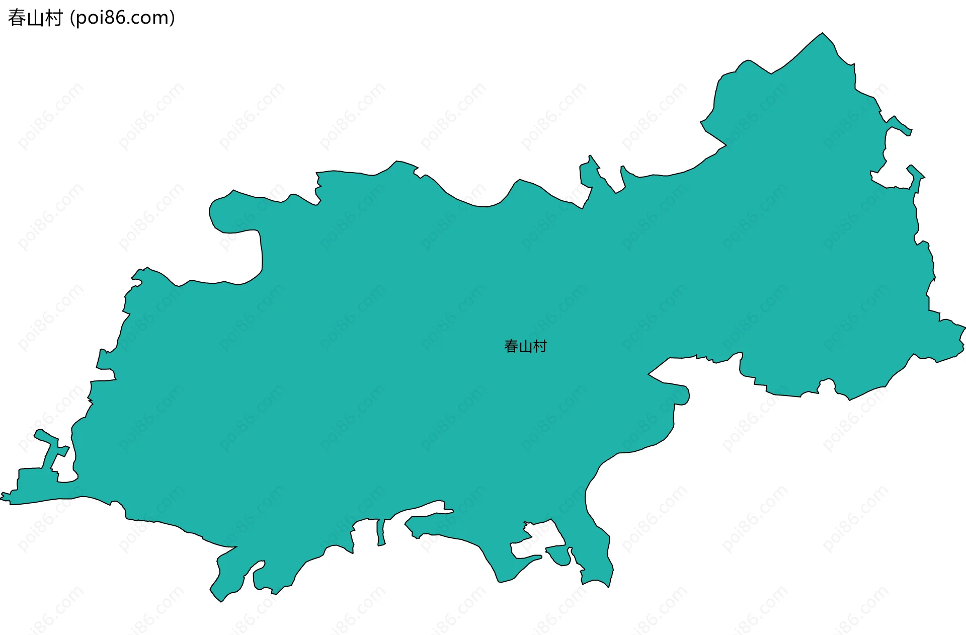 春山村边界地图