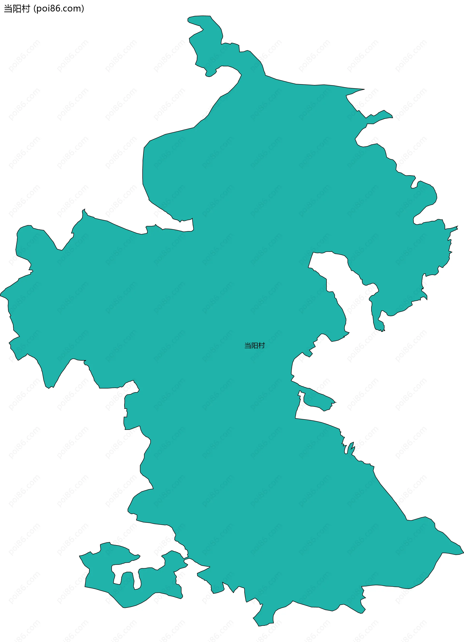 当阳村边界地图