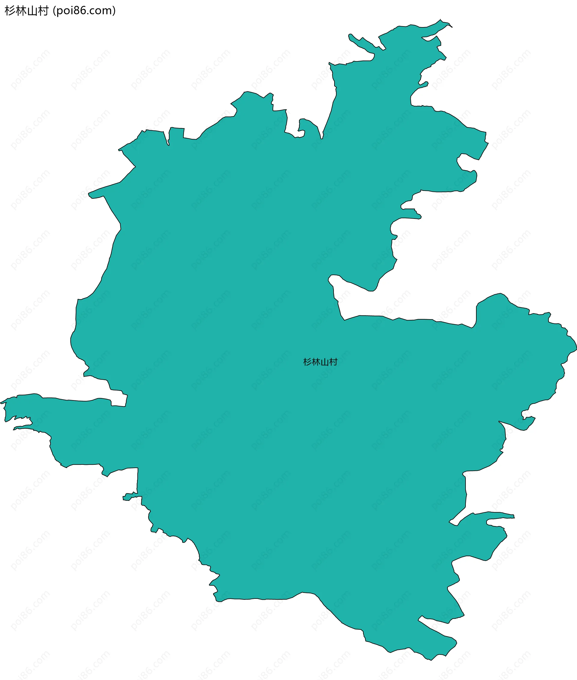 杉林山村边界地图