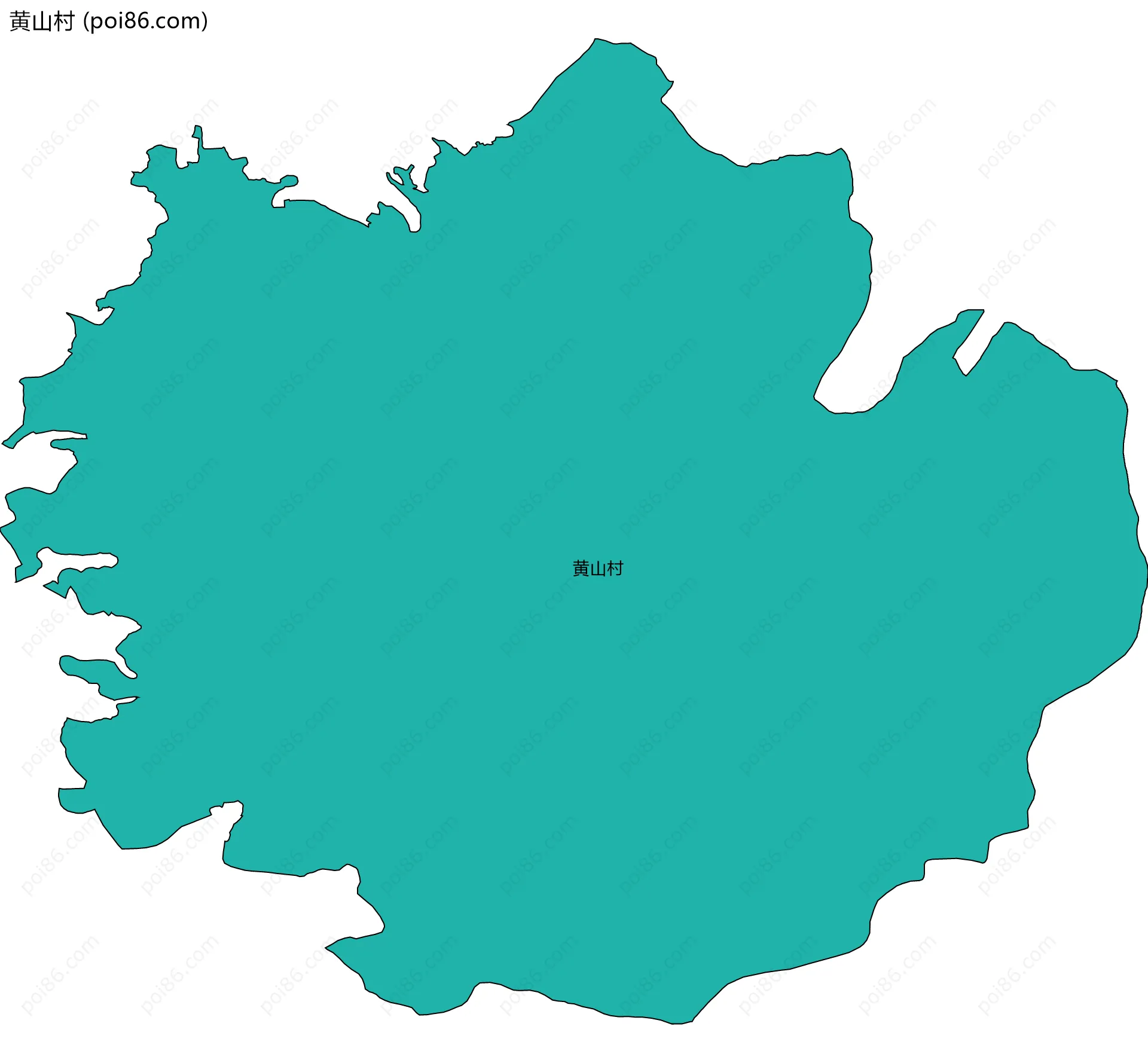 黄山村边界地图