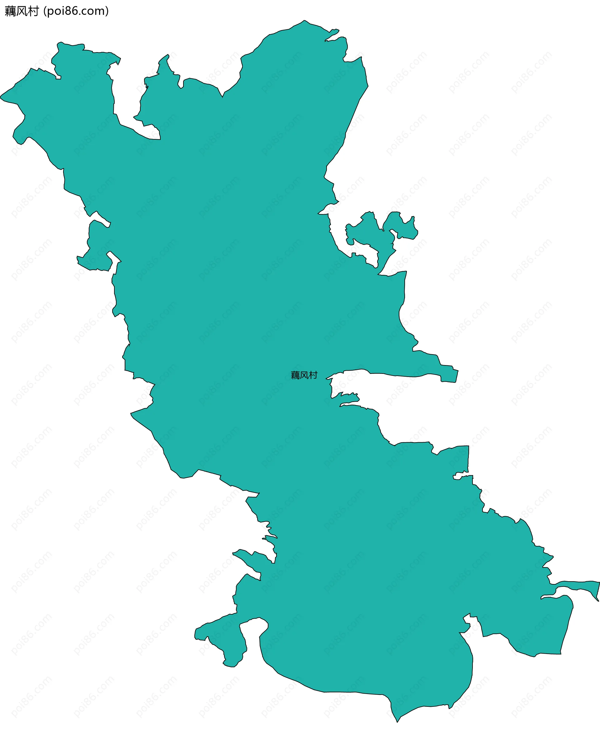 藕风村边界地图