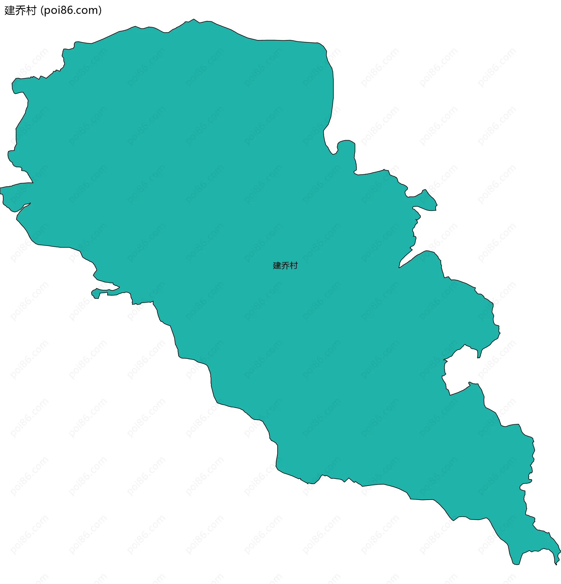 建乔村边界地图