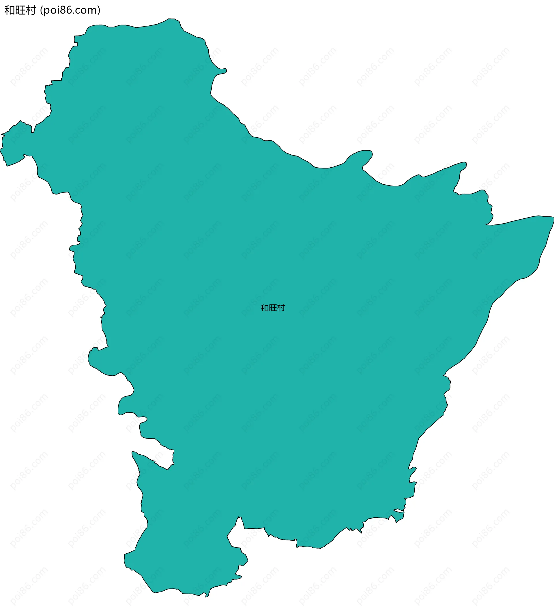 和旺村边界地图