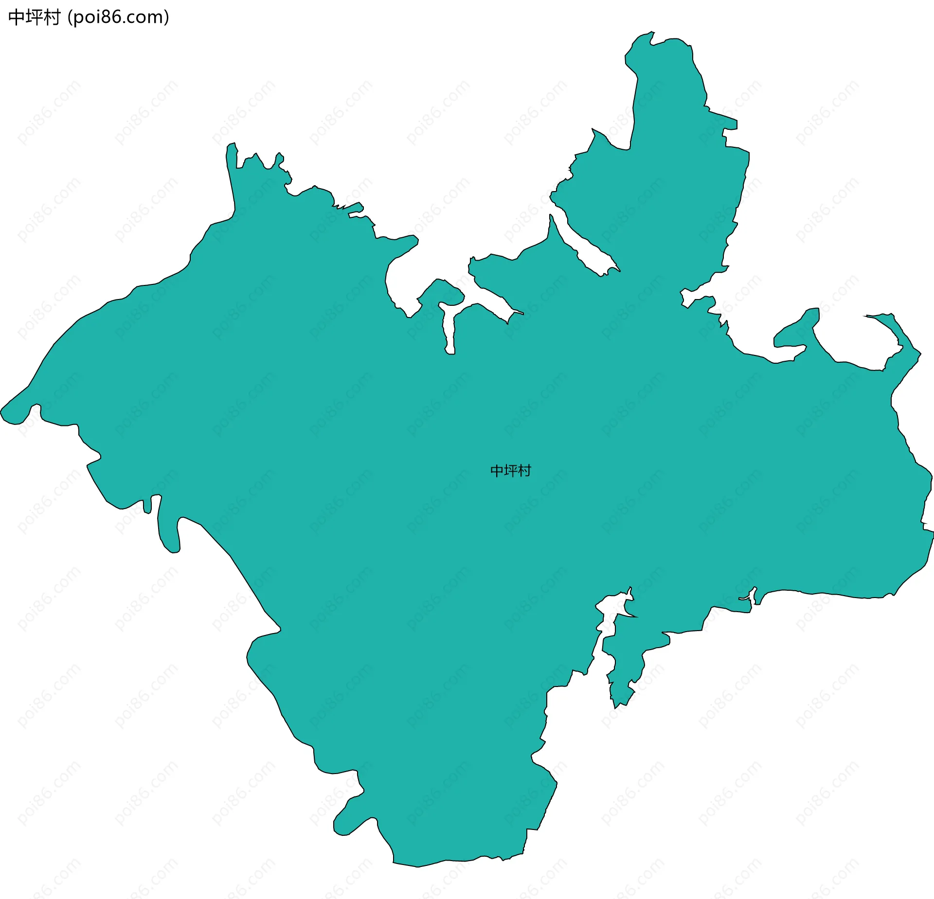 中坪村边界地图