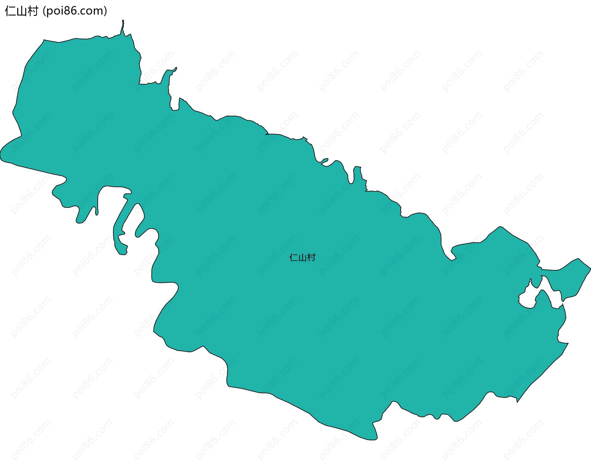 仁山村边界地图