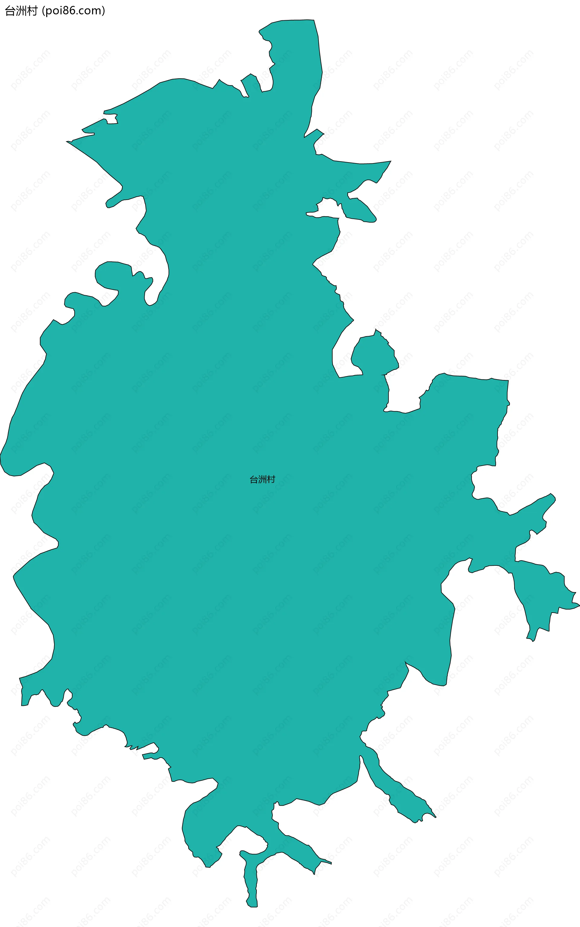 台洲村边界地图