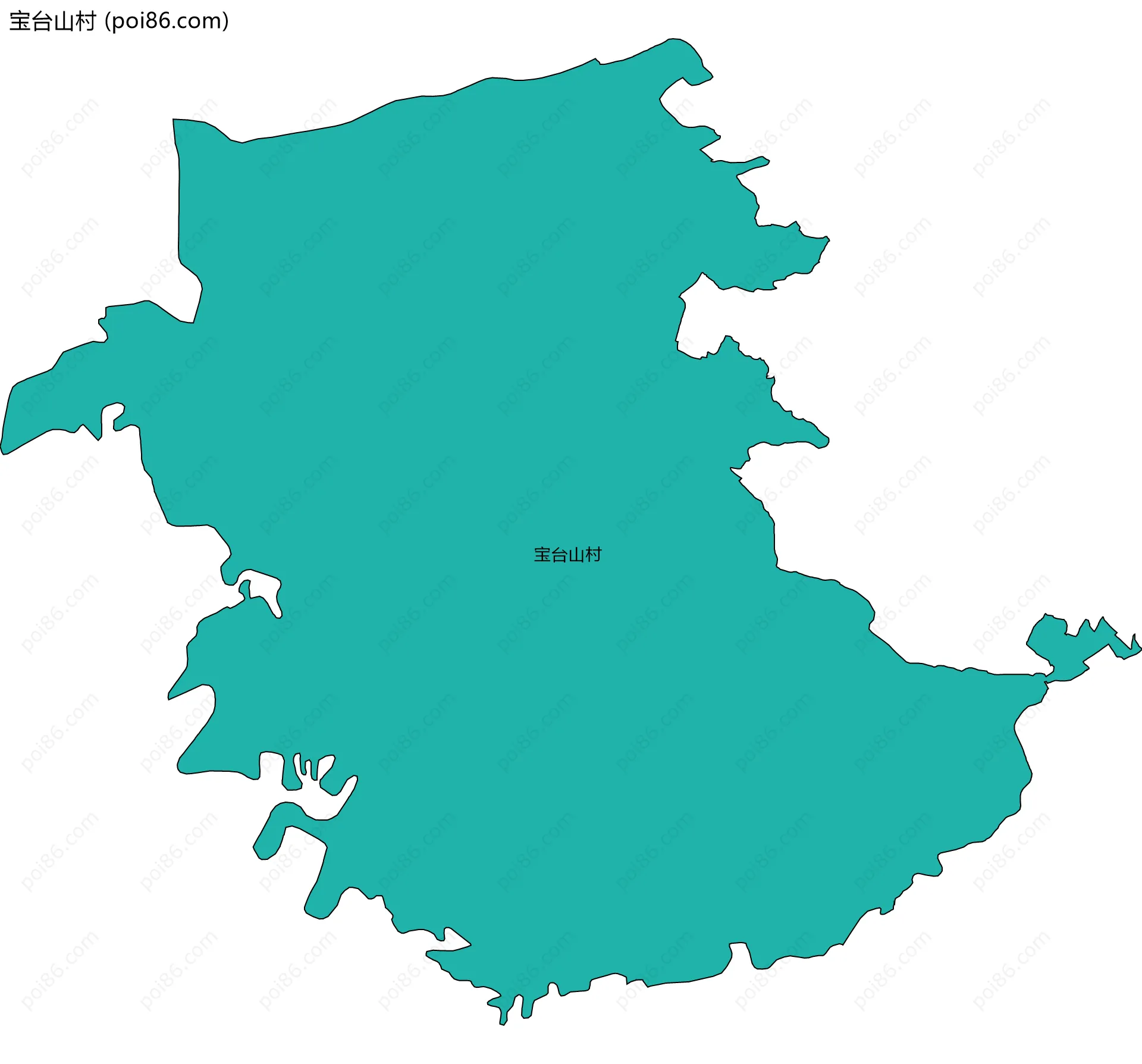 宝台山村边界地图