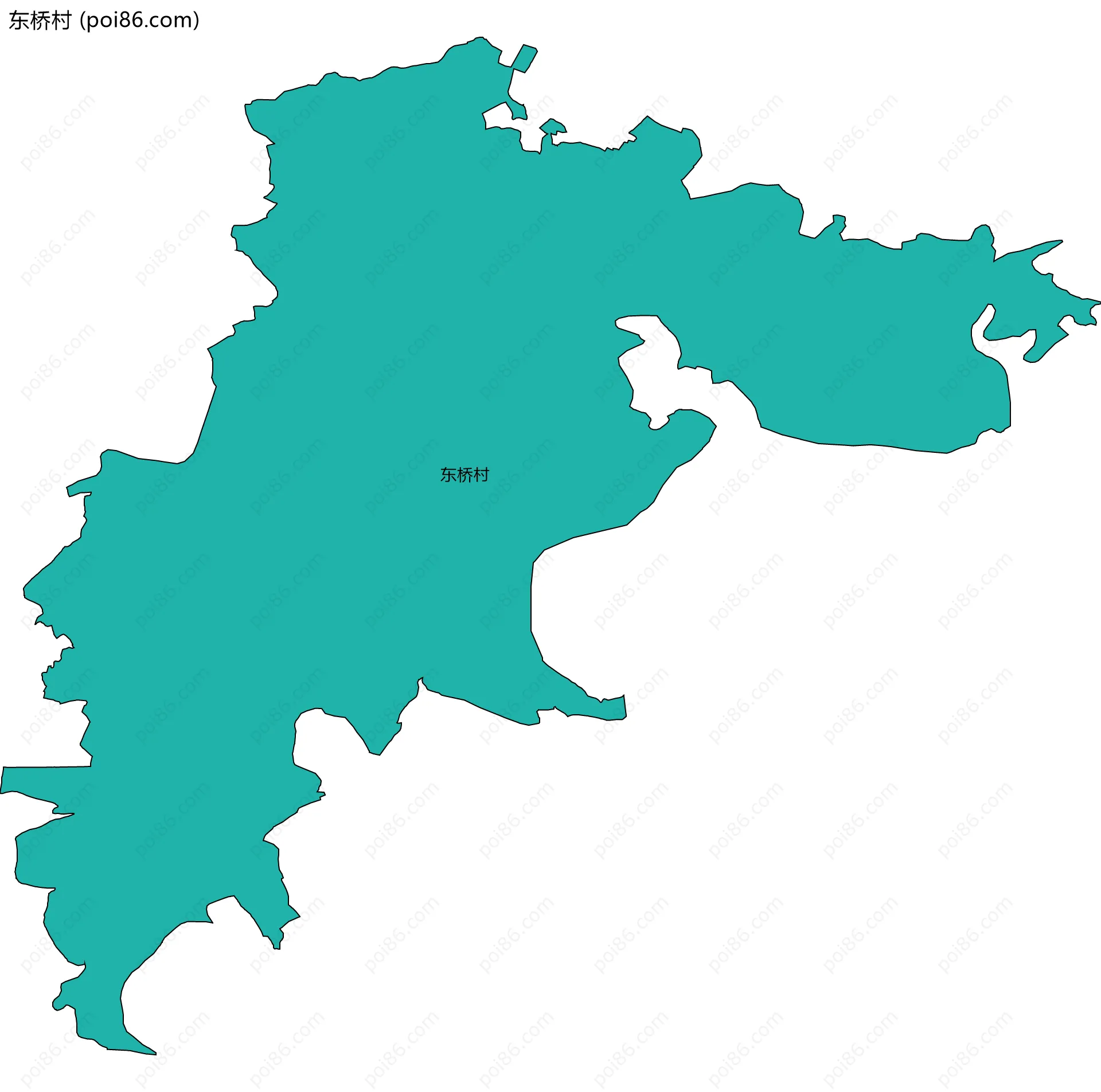 东桥村边界地图