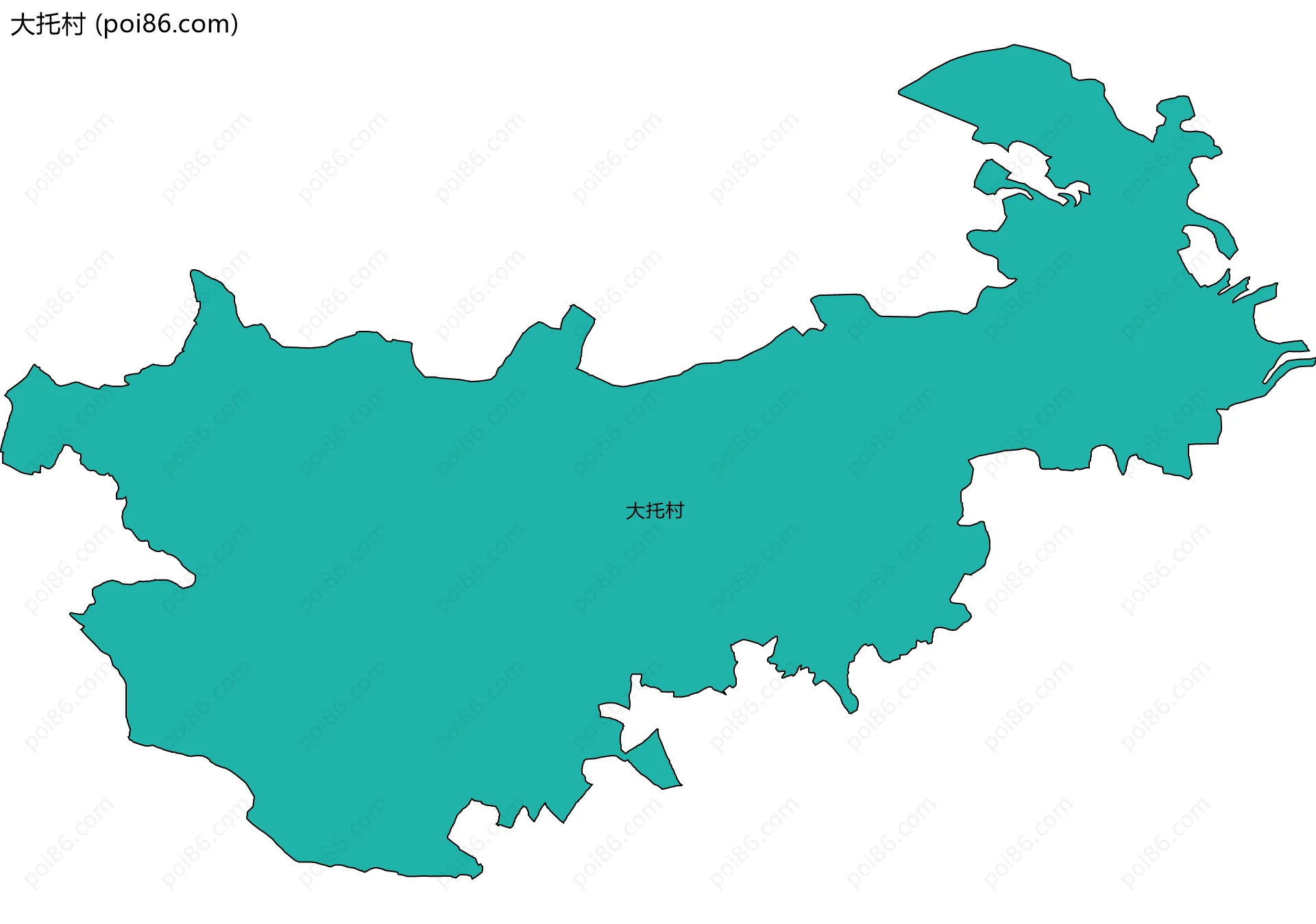 大托村边界地图