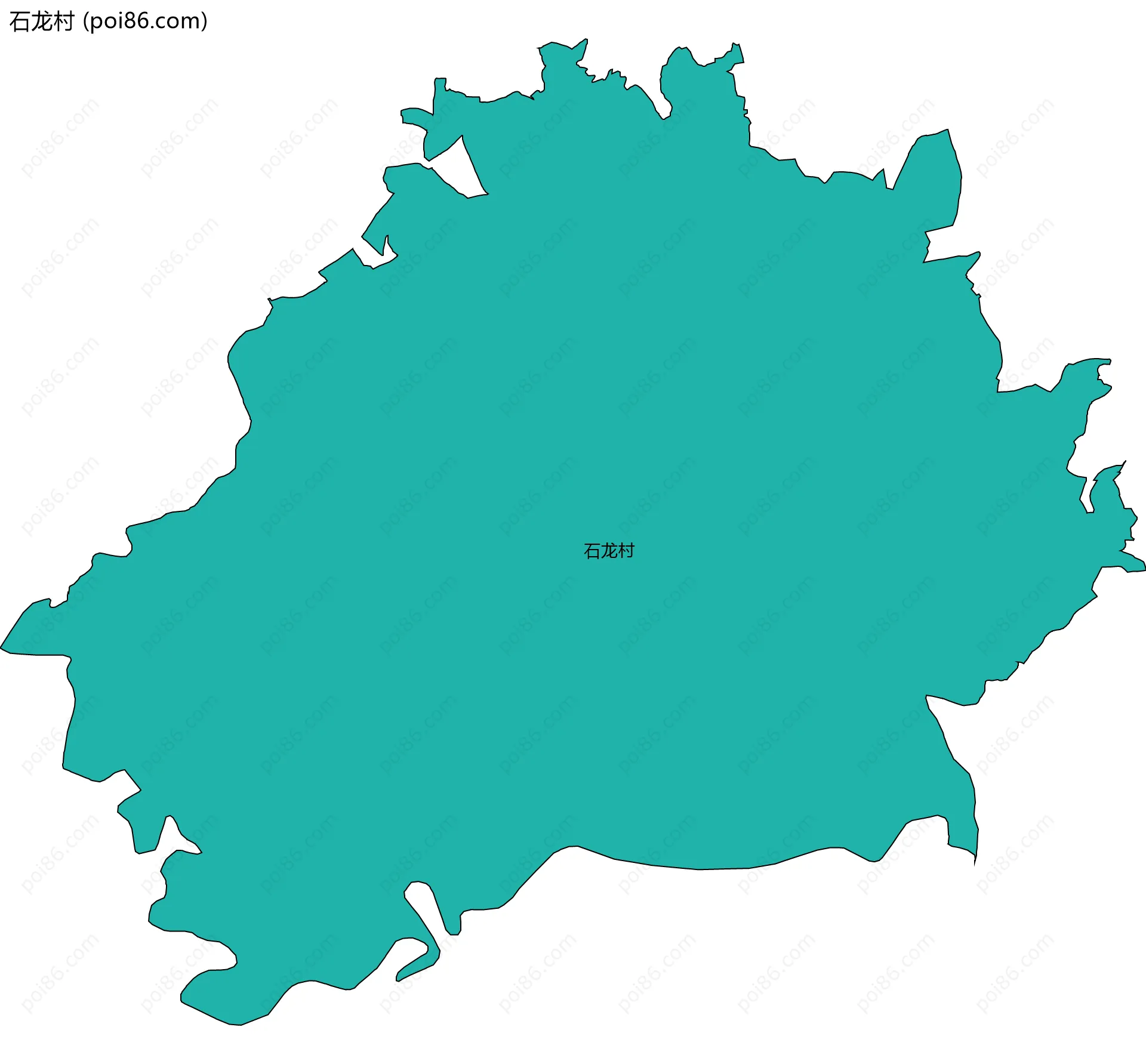 石龙村边界地图