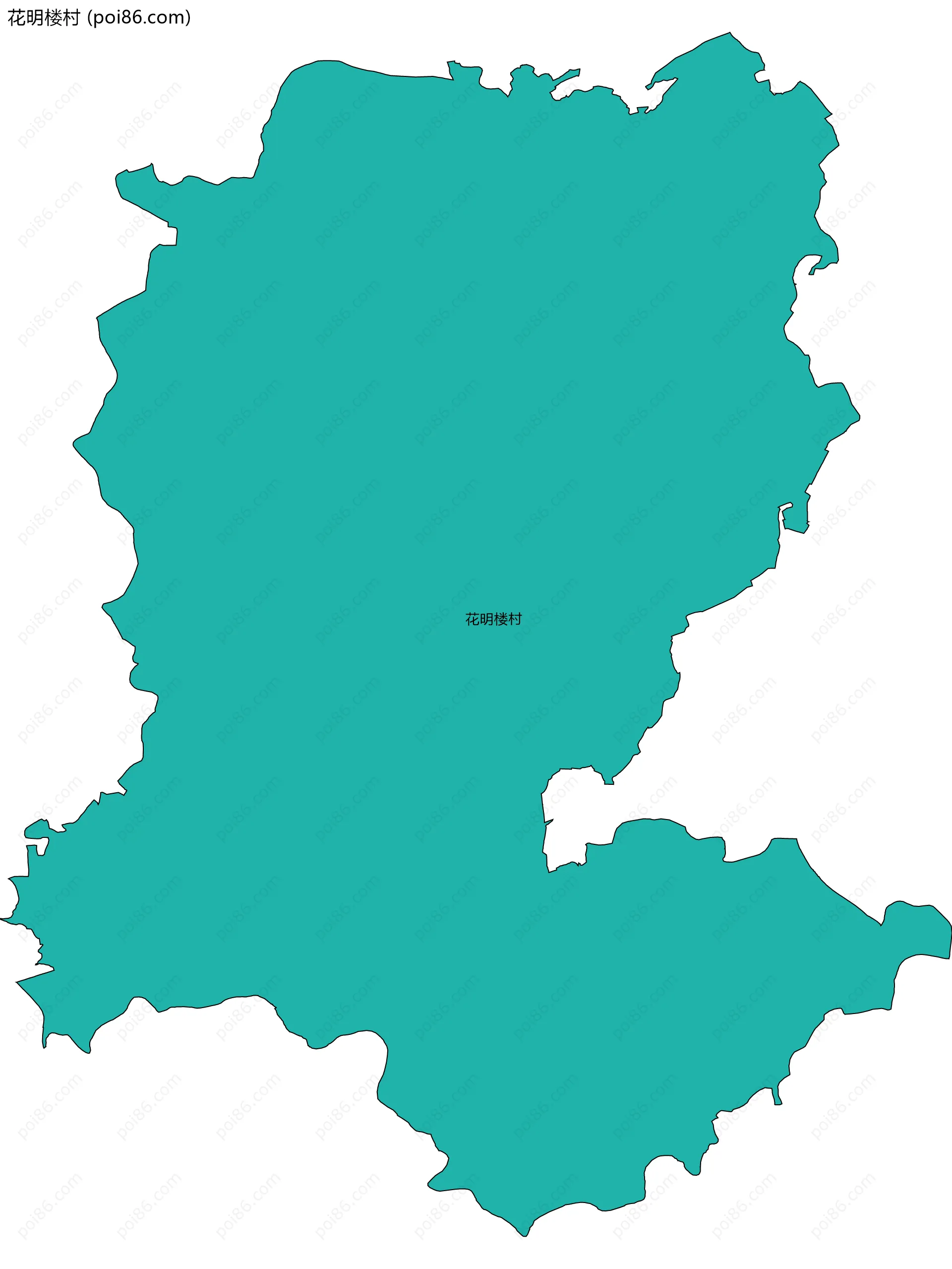 花明楼村边界地图