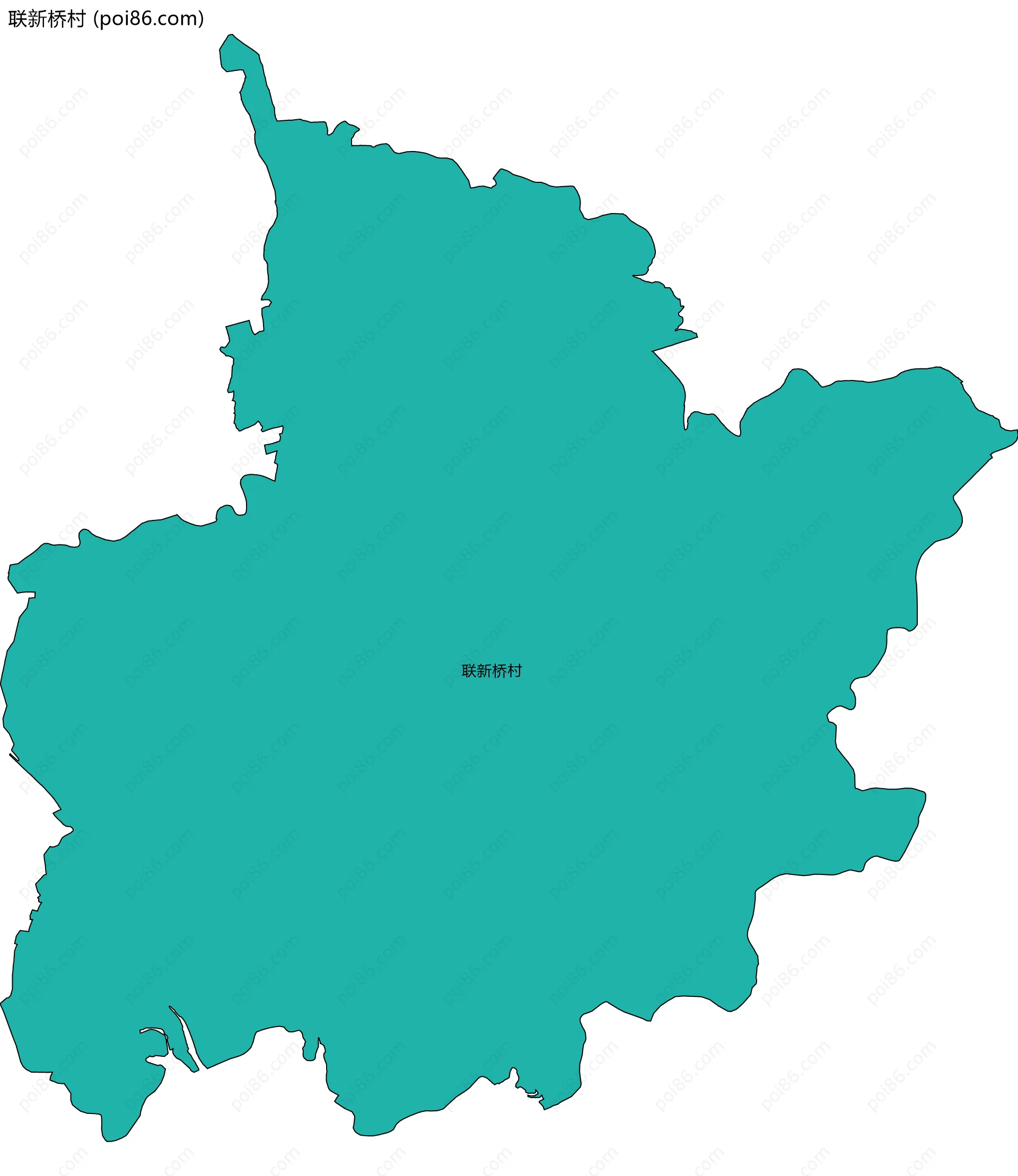 联新桥村边界地图