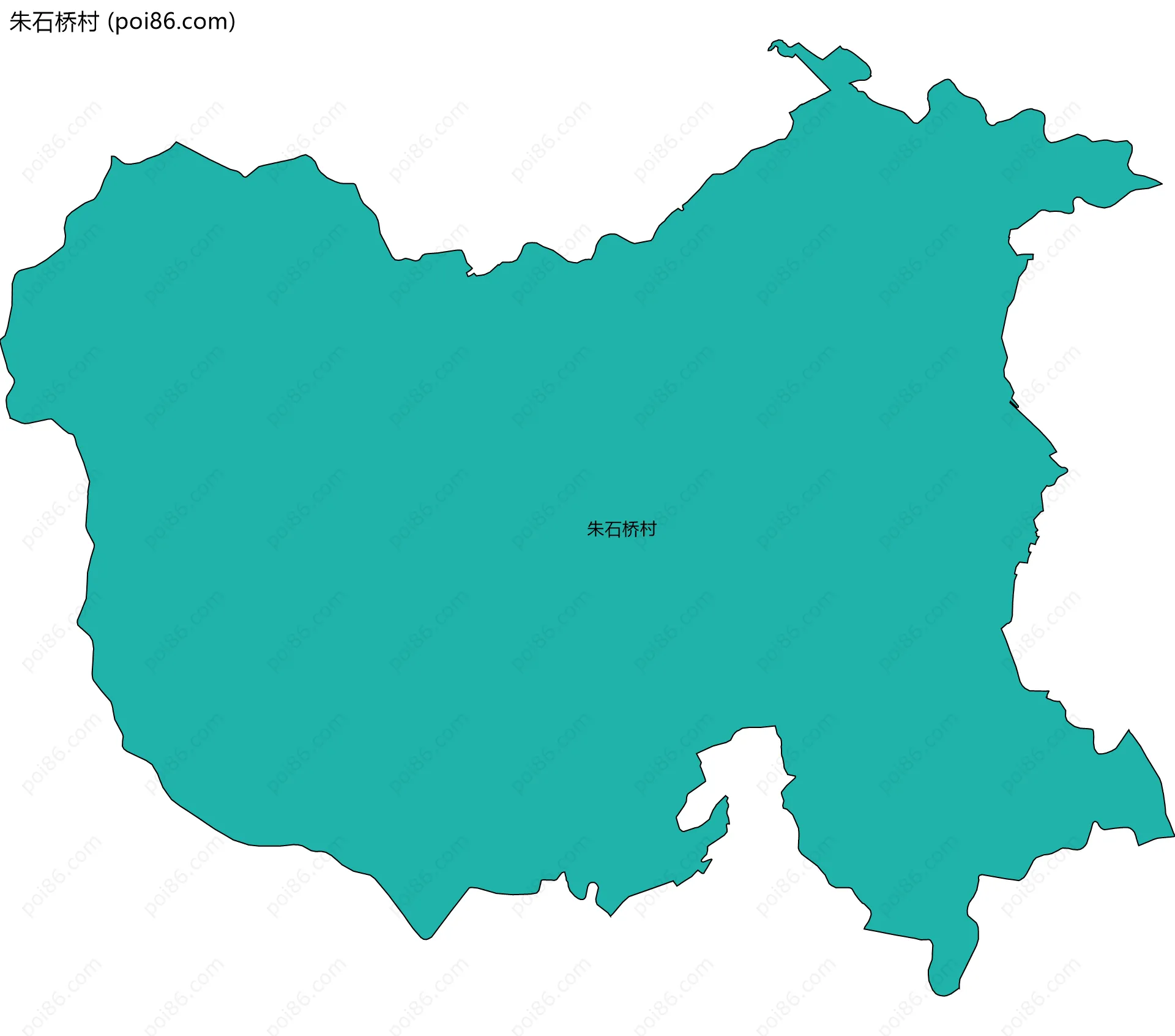 朱石桥村边界地图