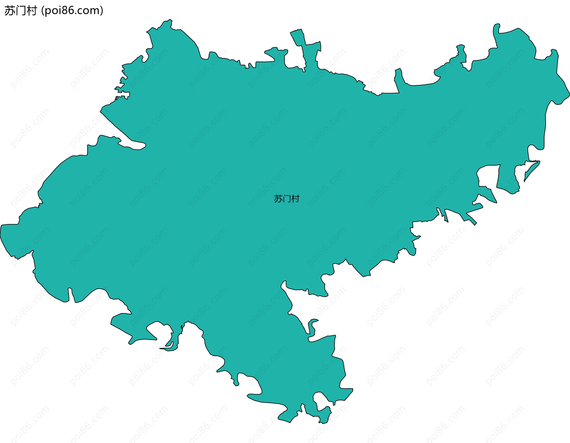 苏门村边界地图