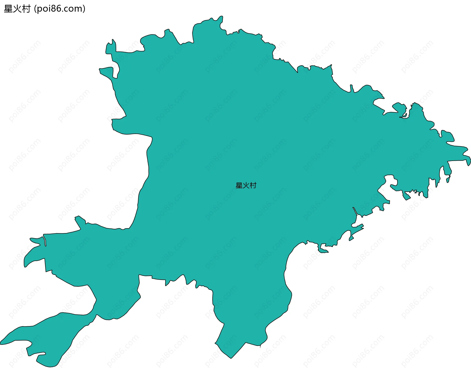 星火村边界地图