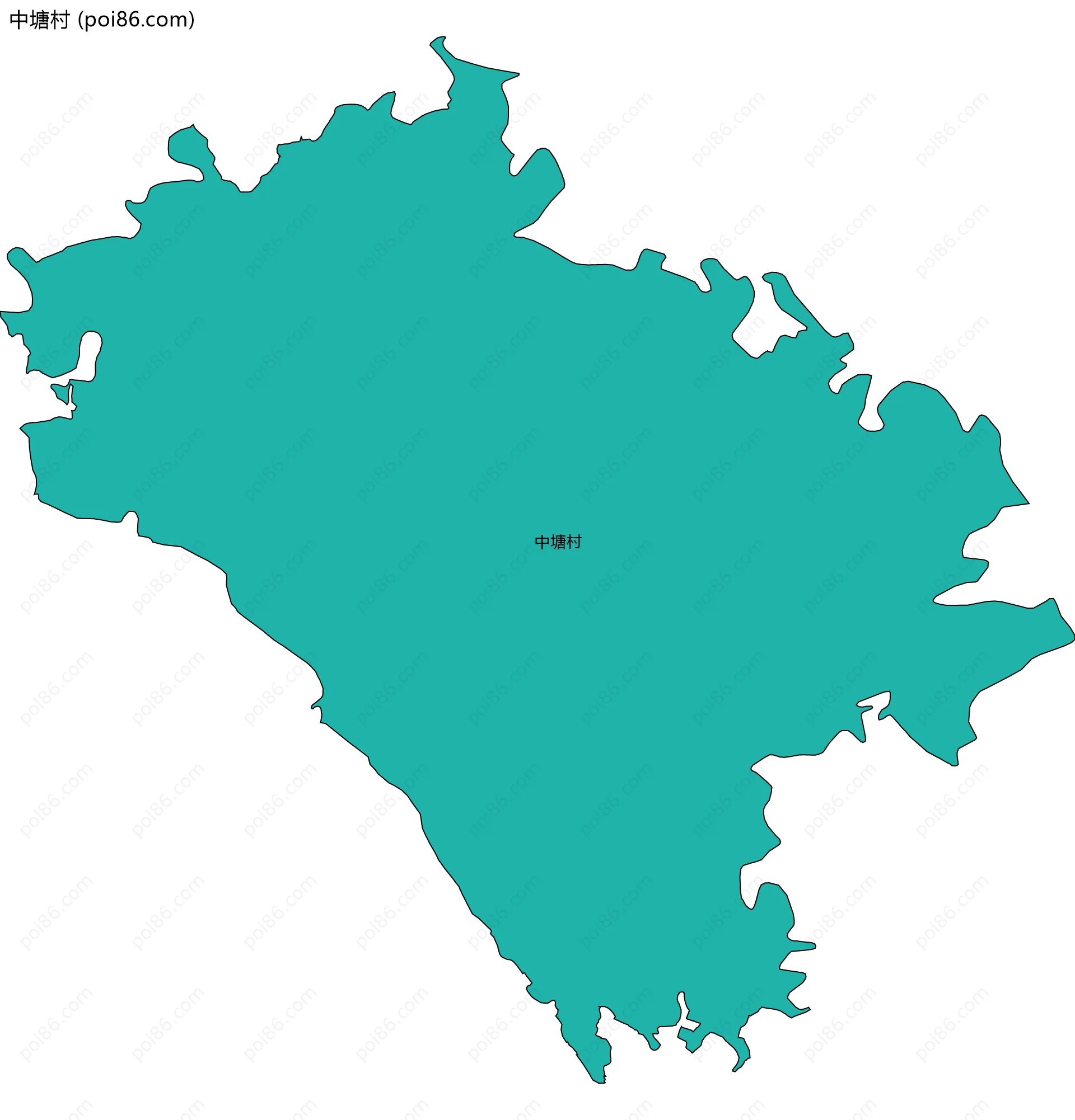 中塘村边界地图