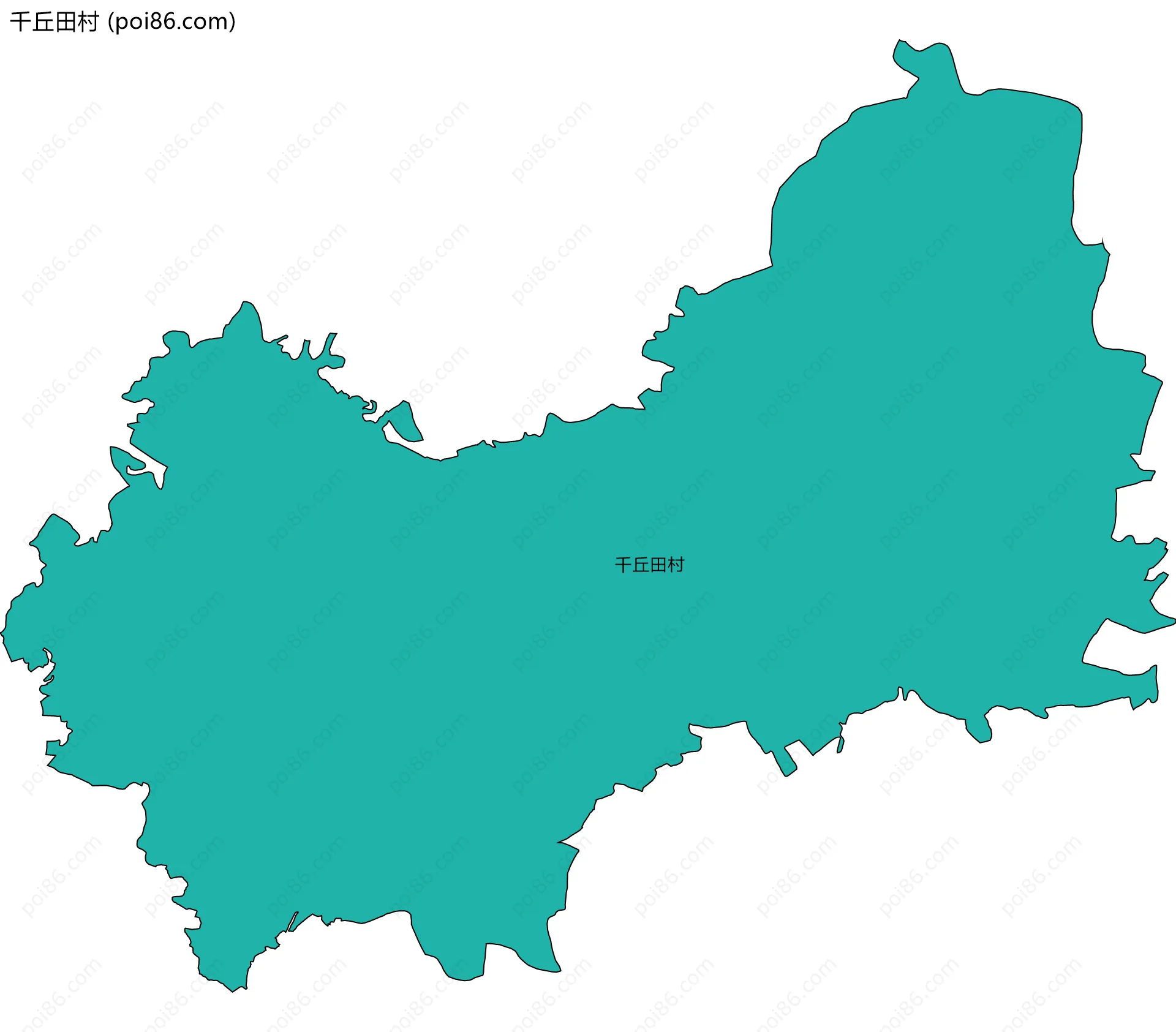千丘田村边界地图