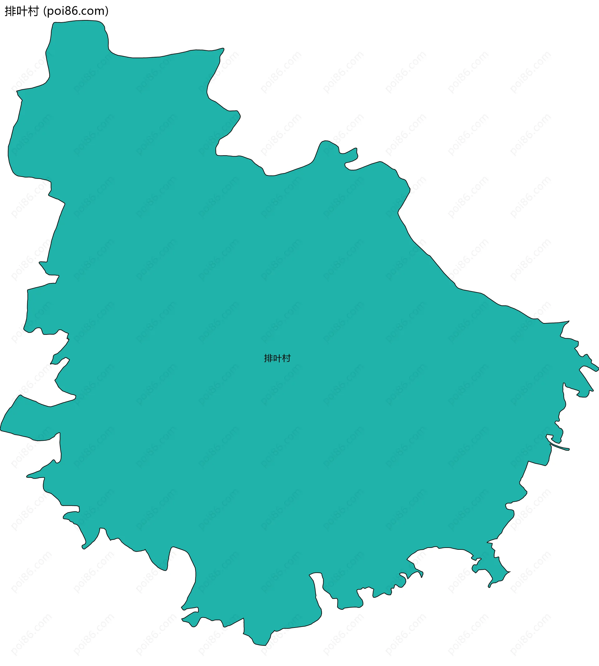 排叶村边界地图