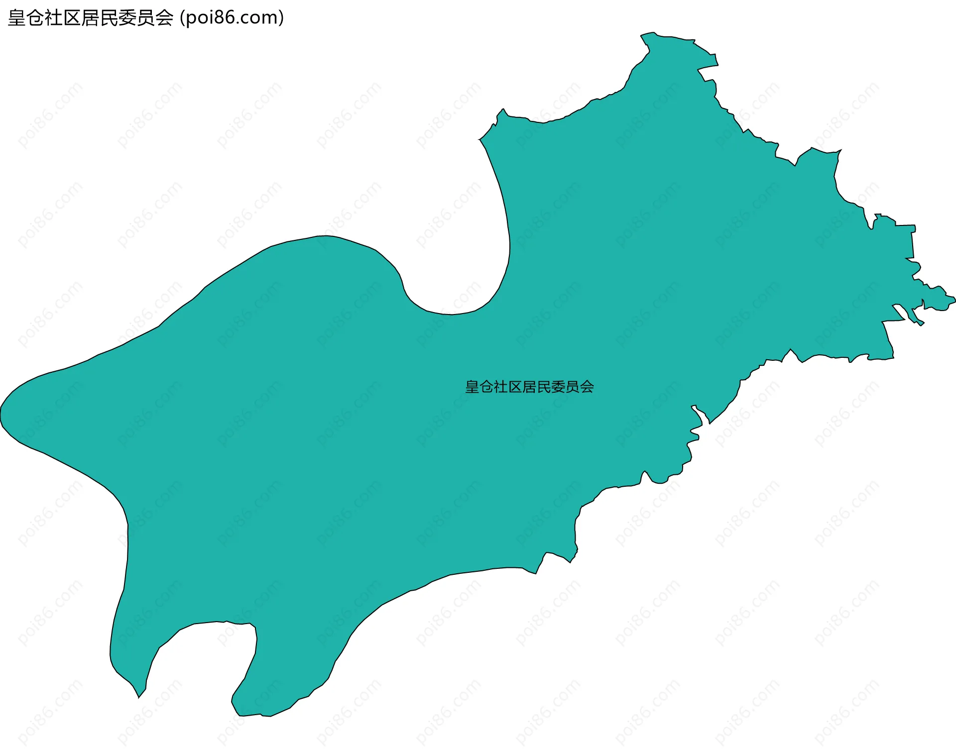 皇仓社区居民委员会边界地图