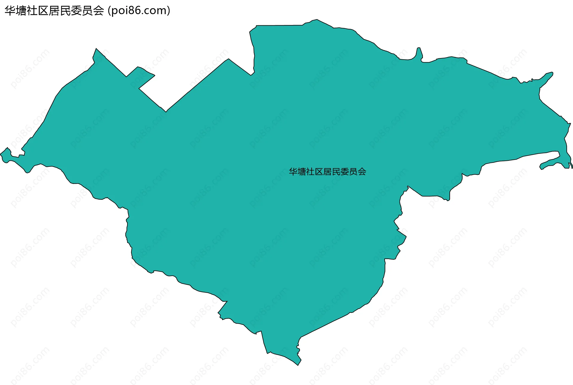 华塘社区居民委员会边界地图