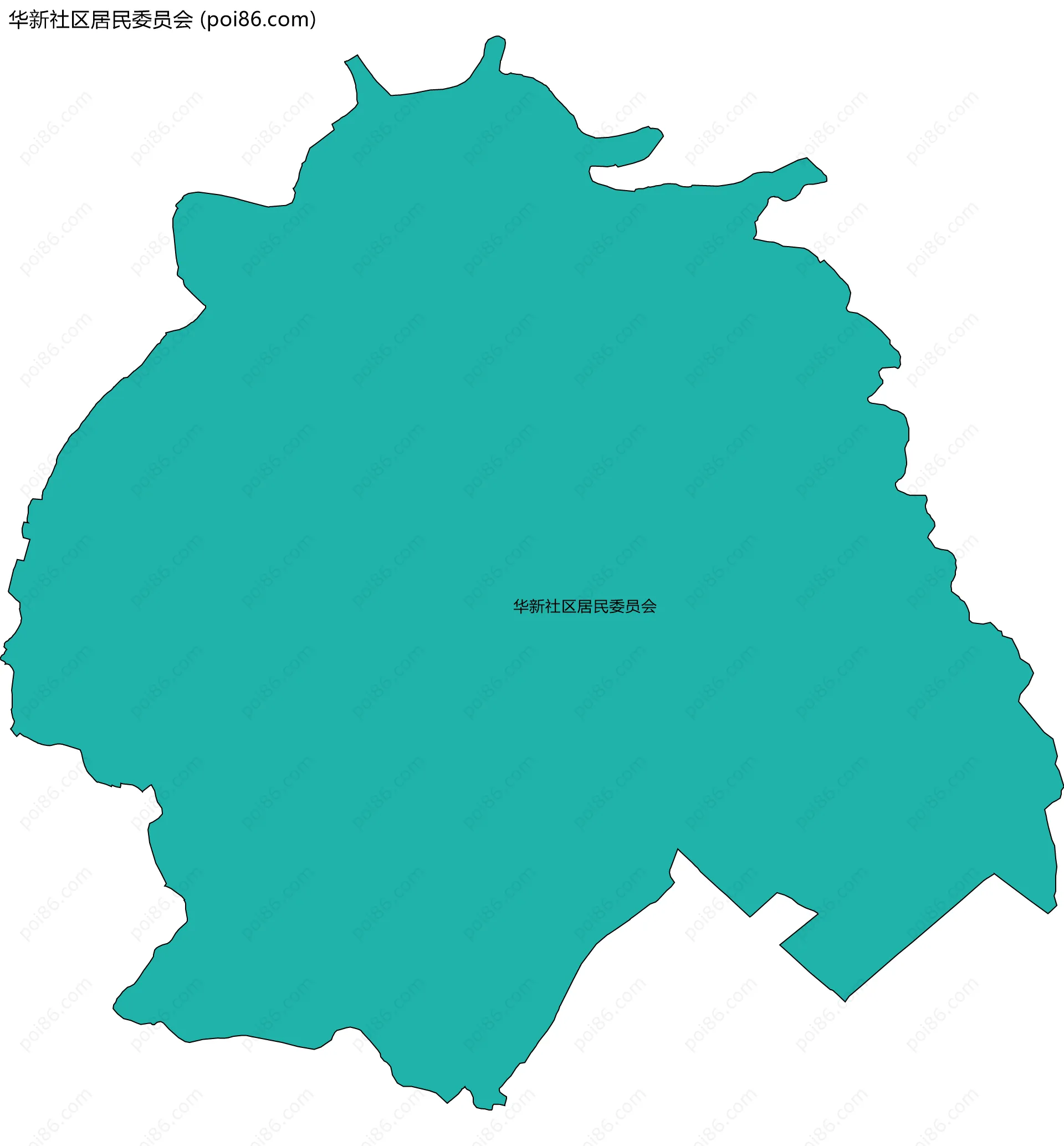 华新社区居民委员会边界地图