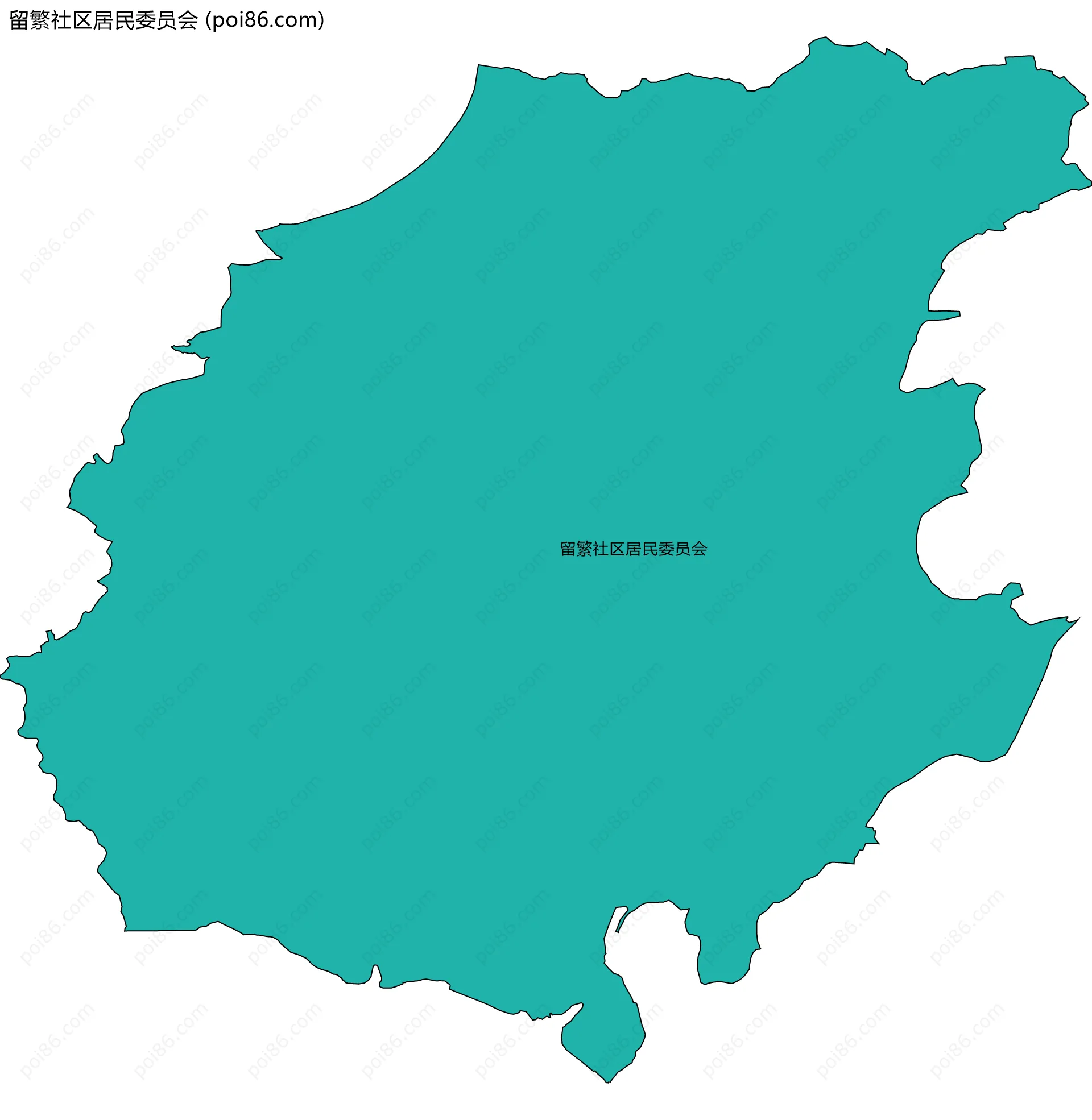 留繁社区居民委员会边界地图