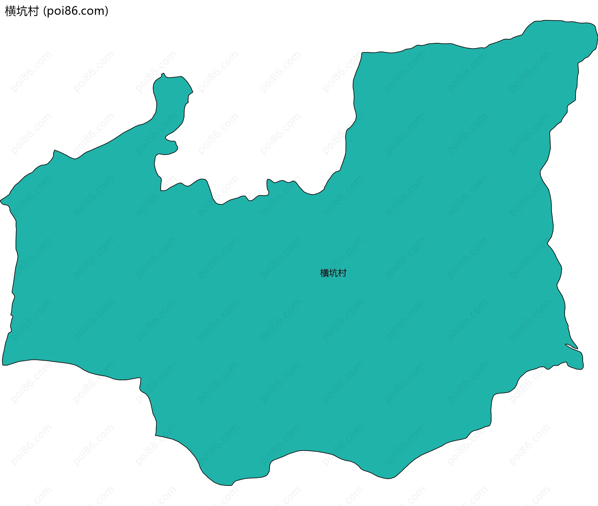 横坑村边界地图