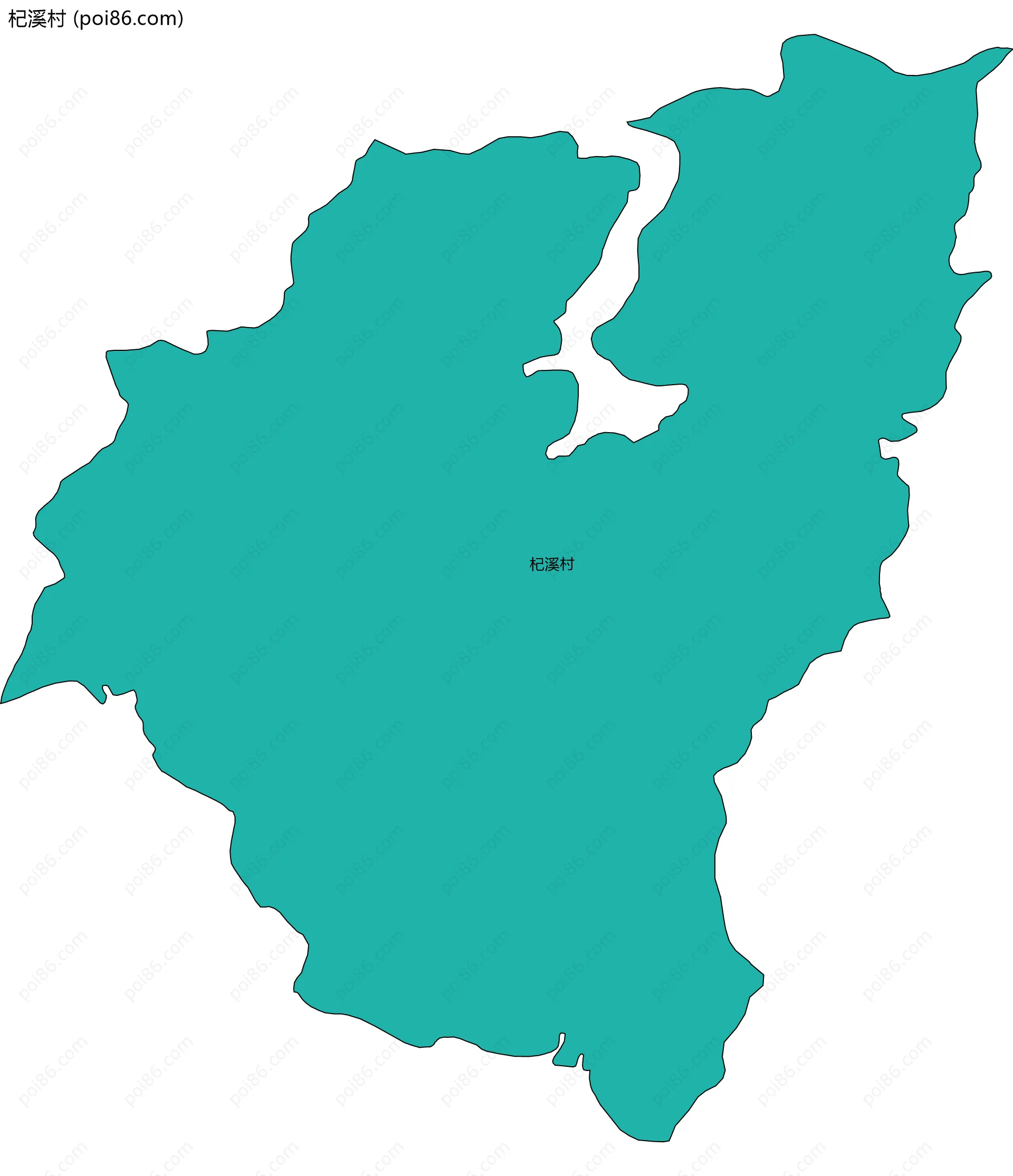 杞溪村边界地图