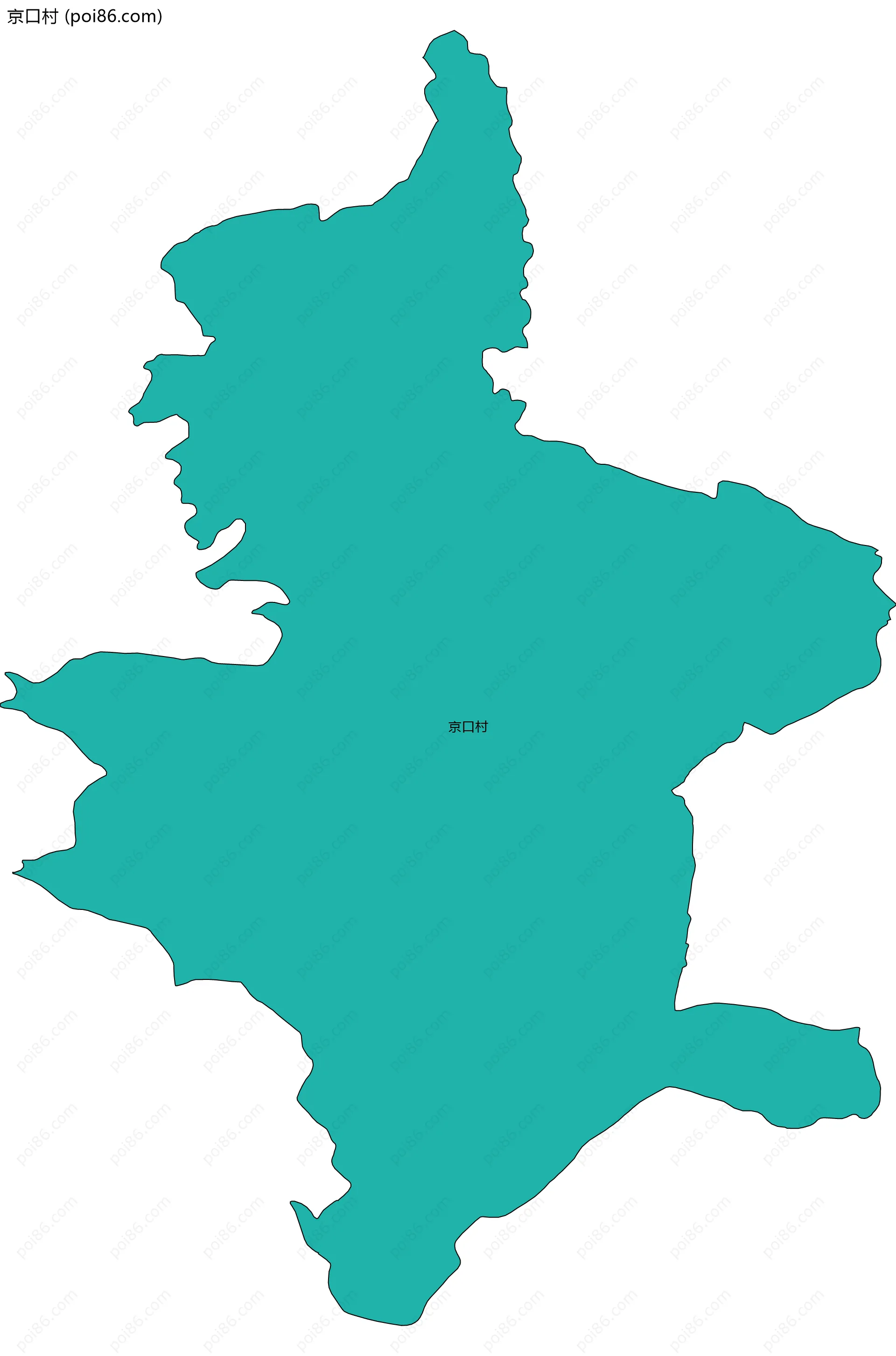 京口村边界地图