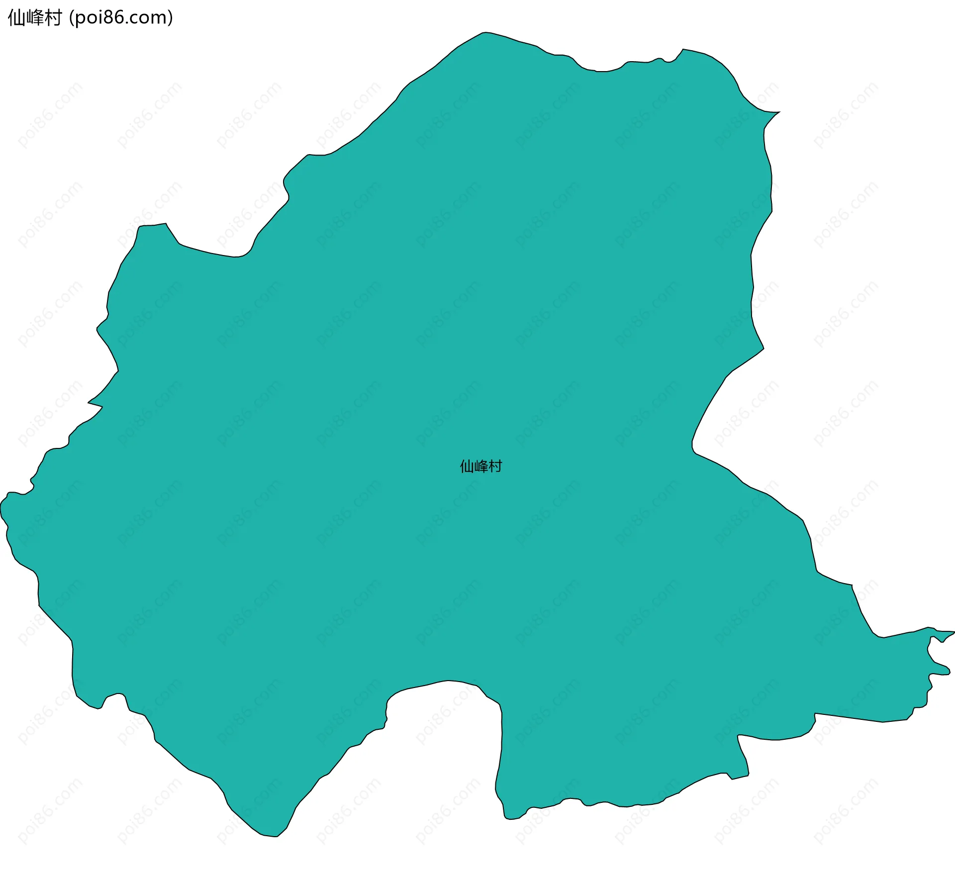 仙峰村边界地图