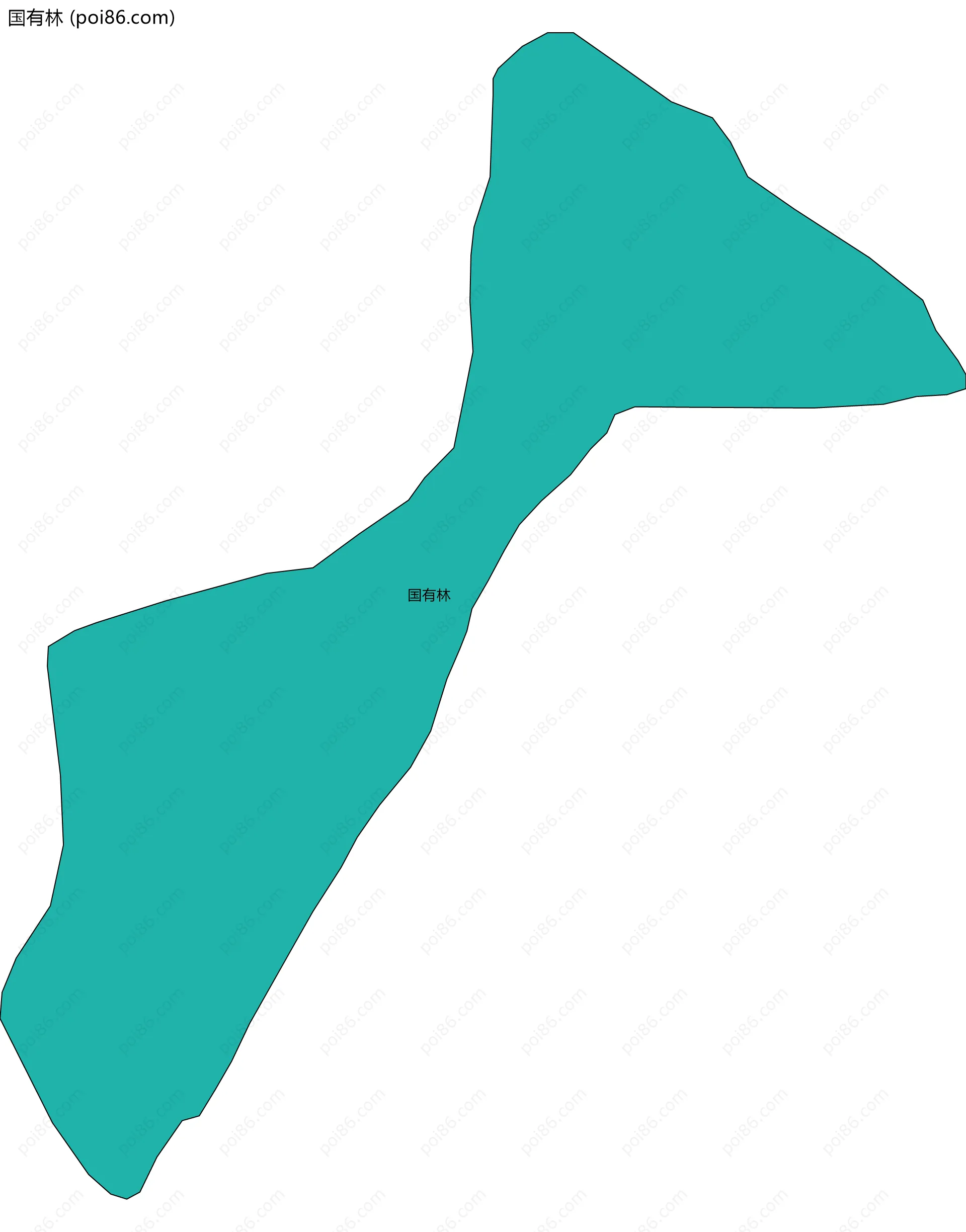 国有林边界地图