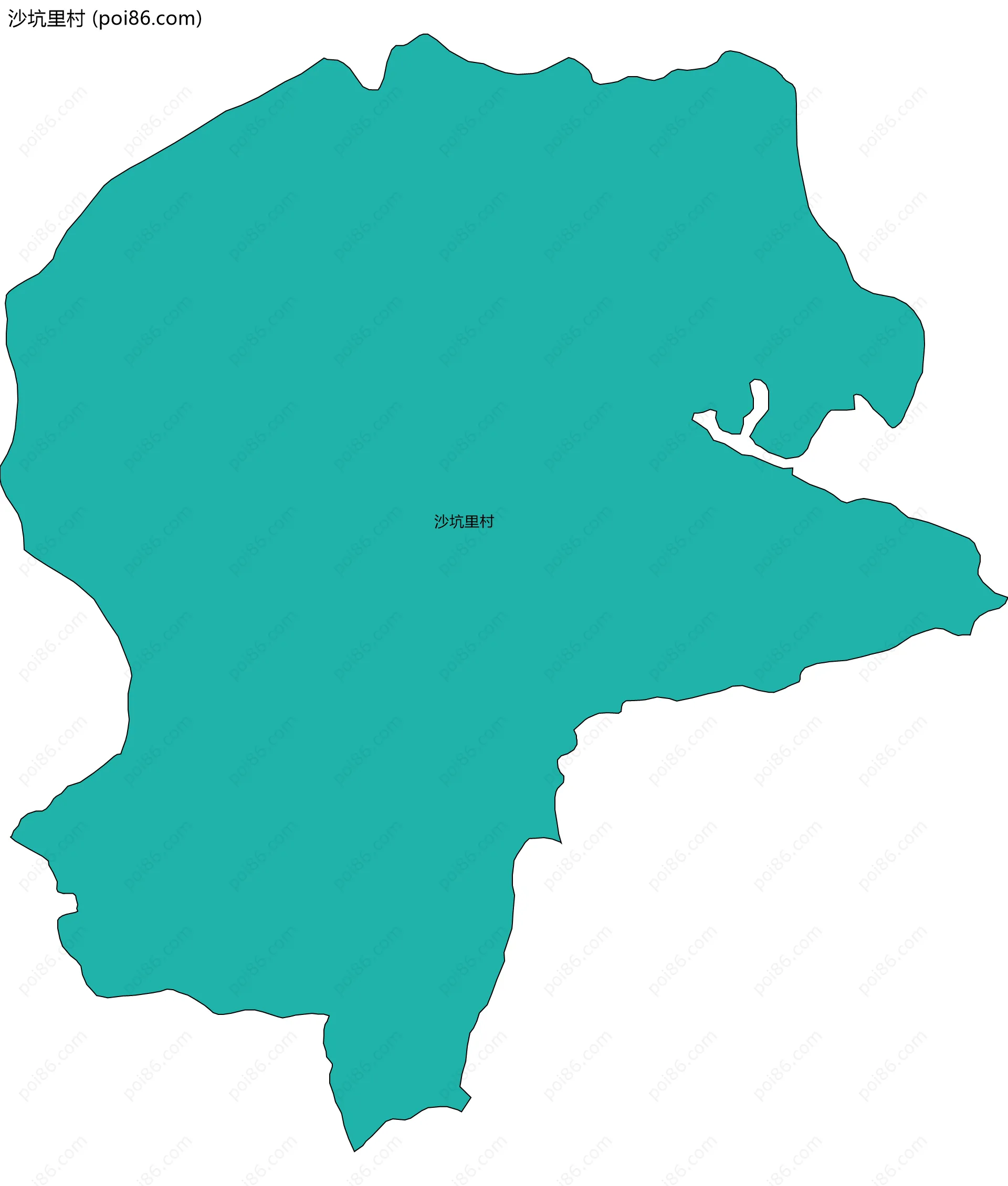 沙坑里村边界地图