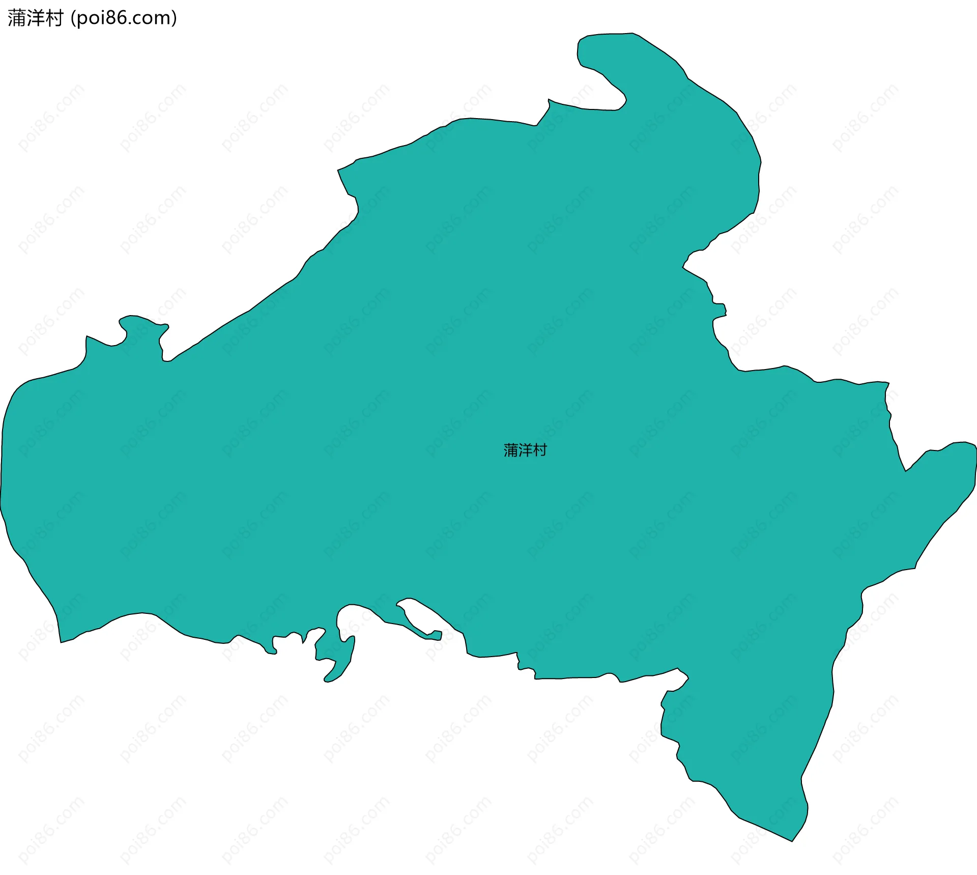 蒲洋村边界地图