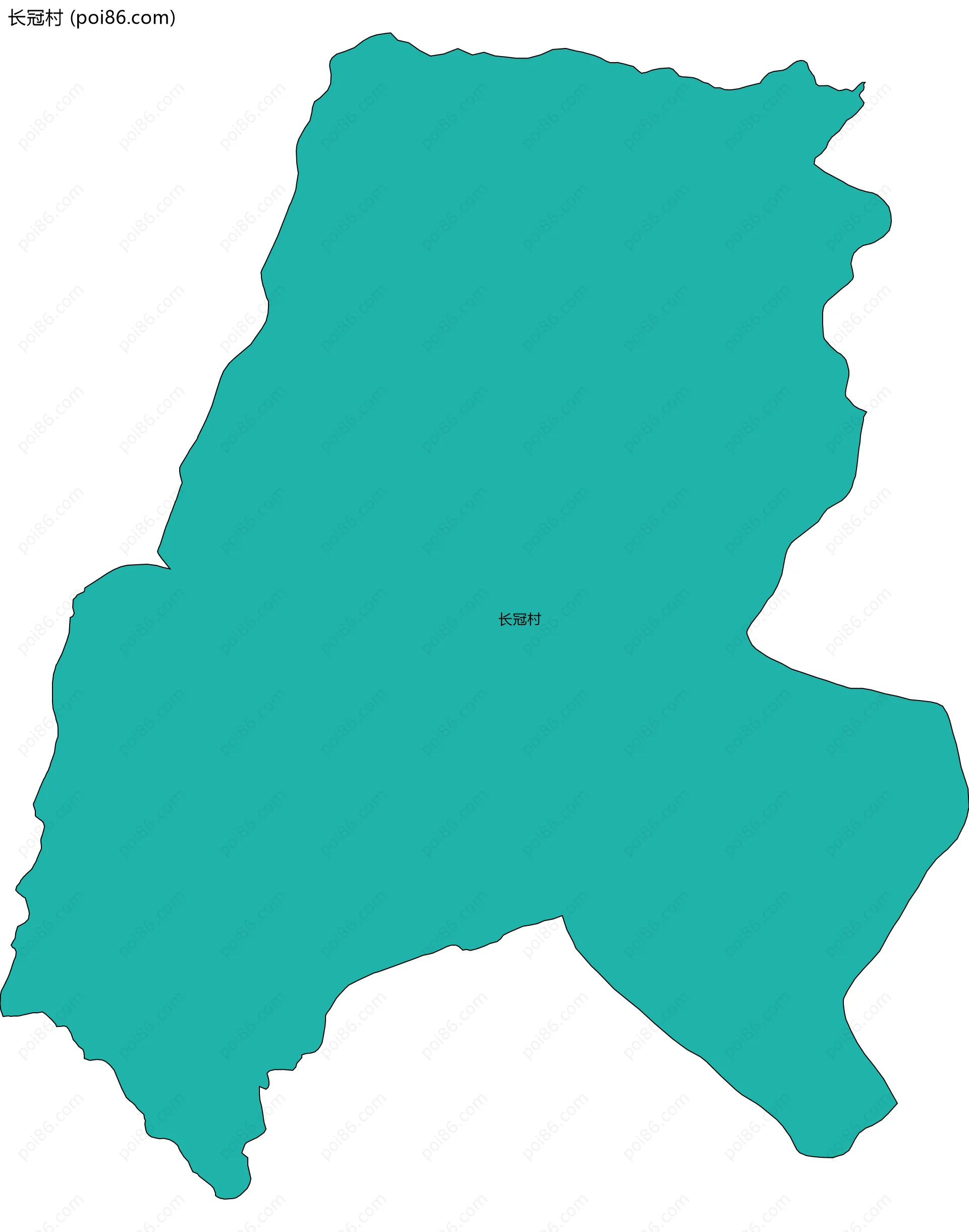 长冠村边界地图