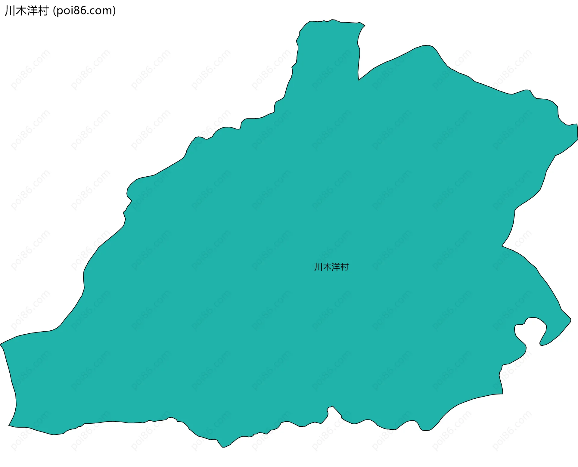 川木洋村边界地图