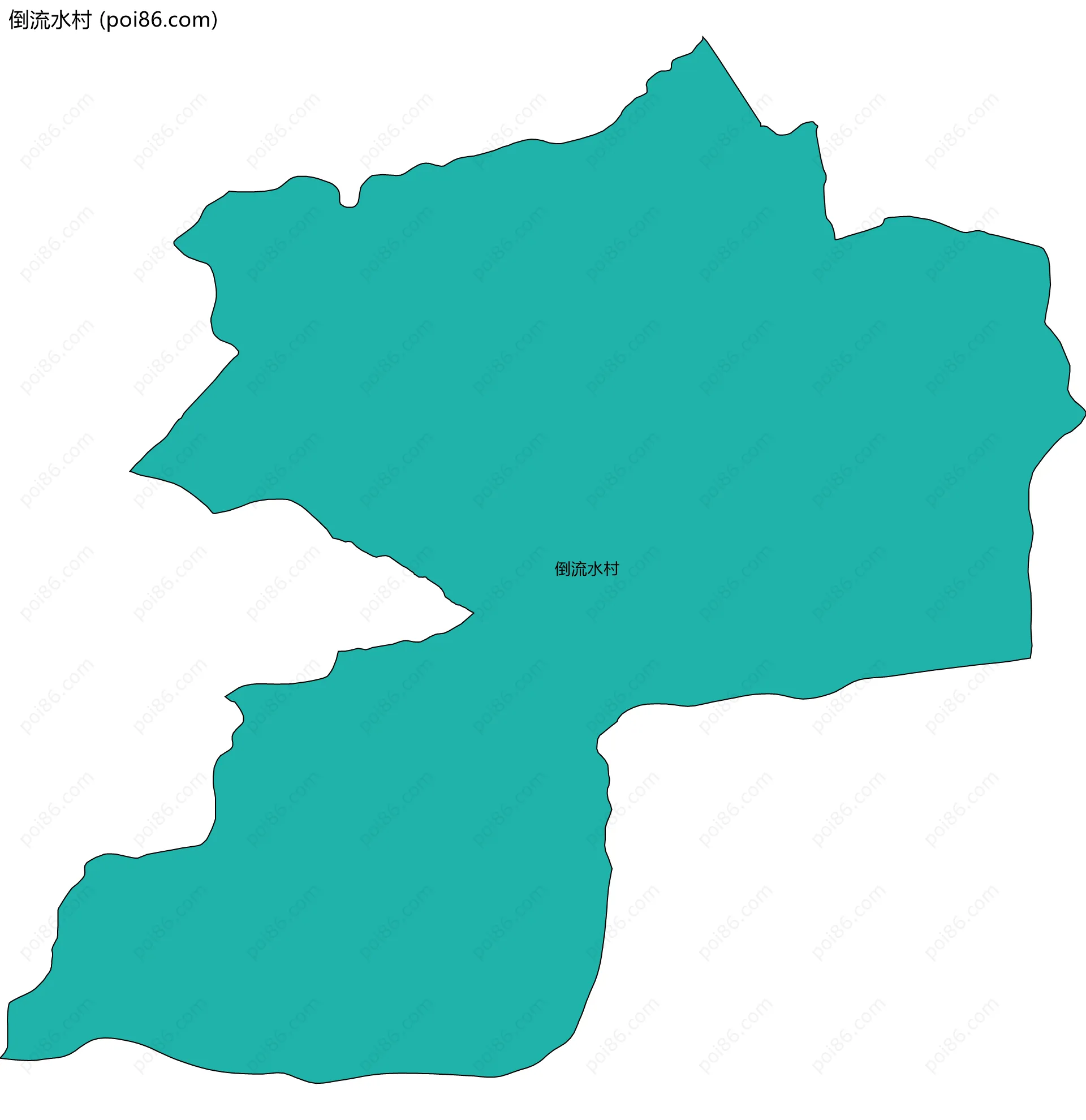 倒流水村边界地图