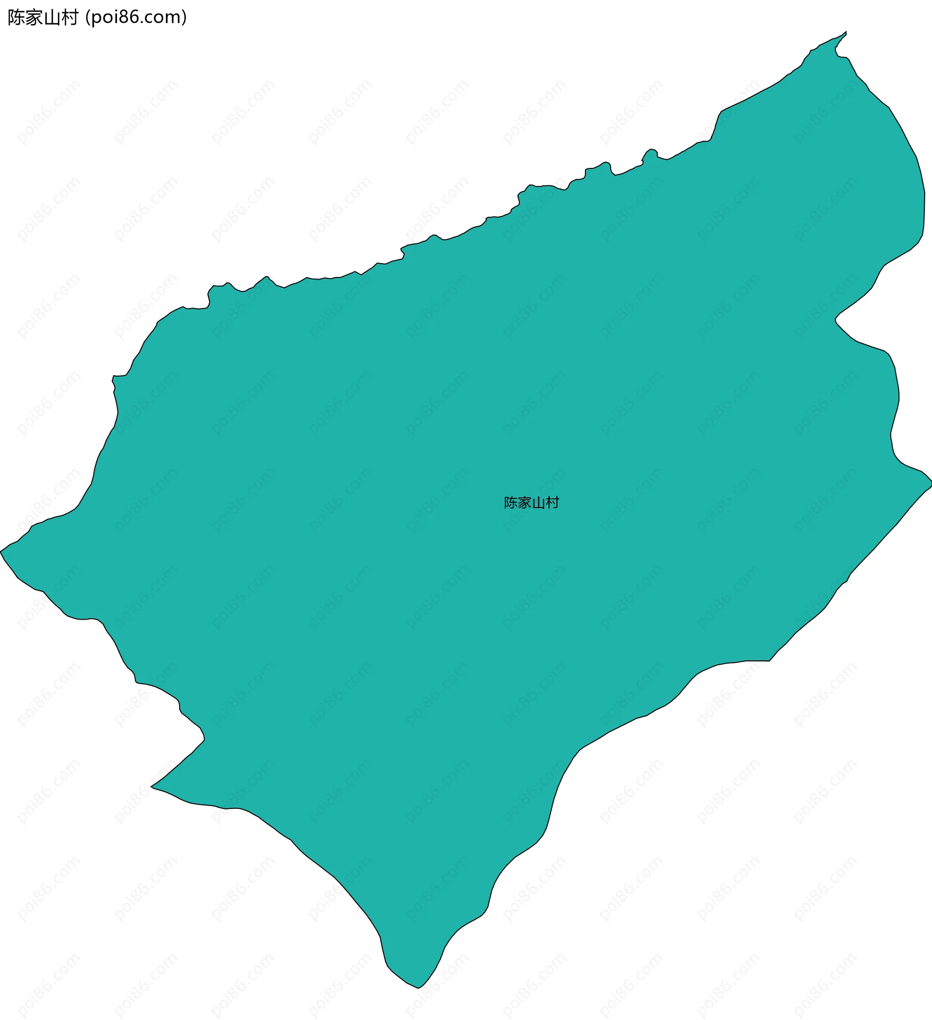 陈家山村边界地图