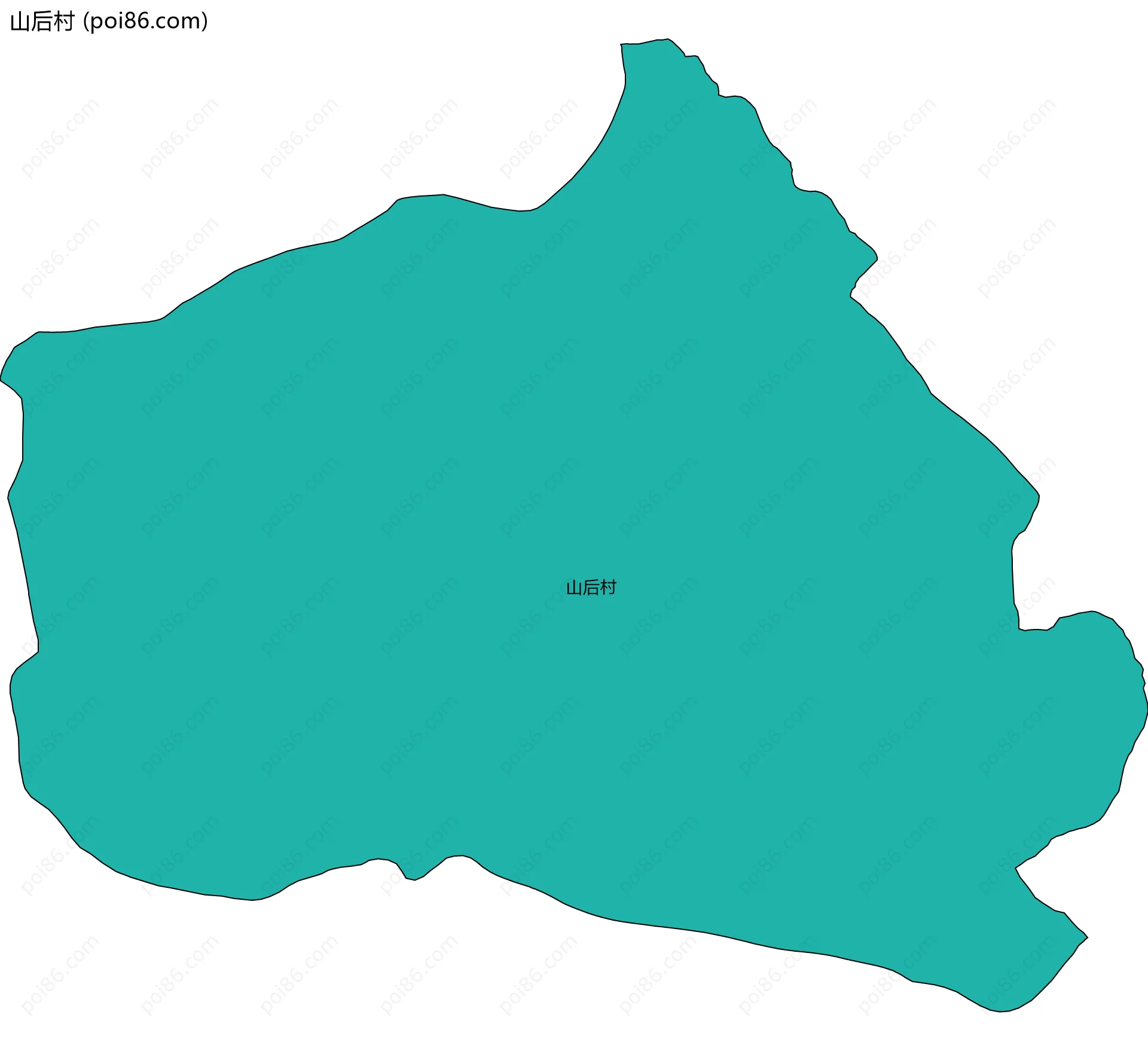 山后村边界地图