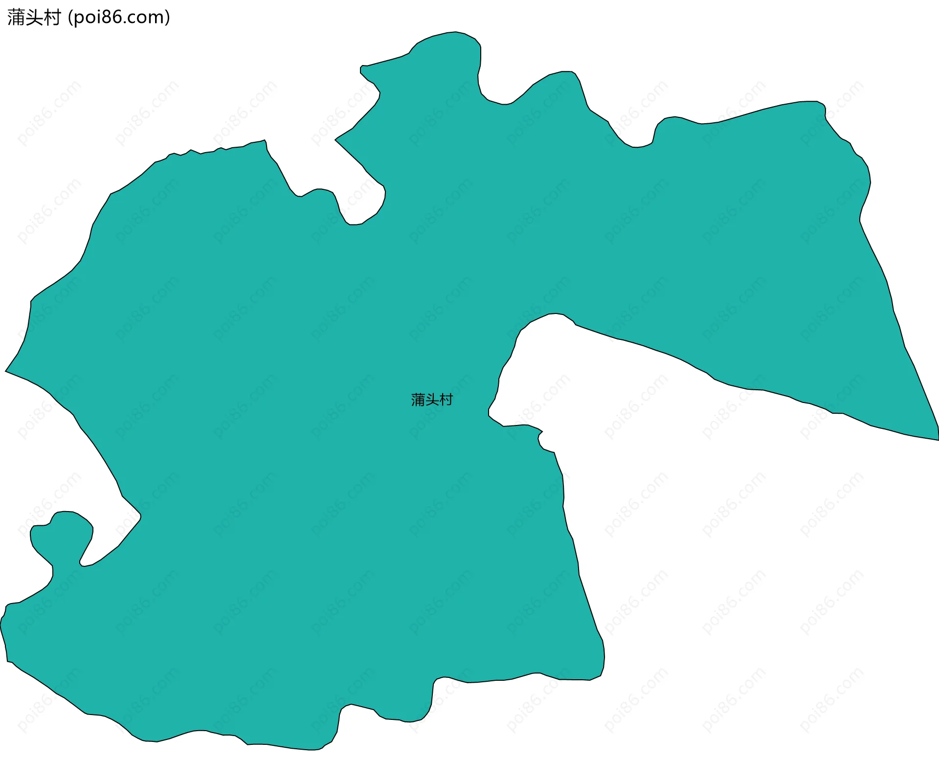 蒲头村边界地图