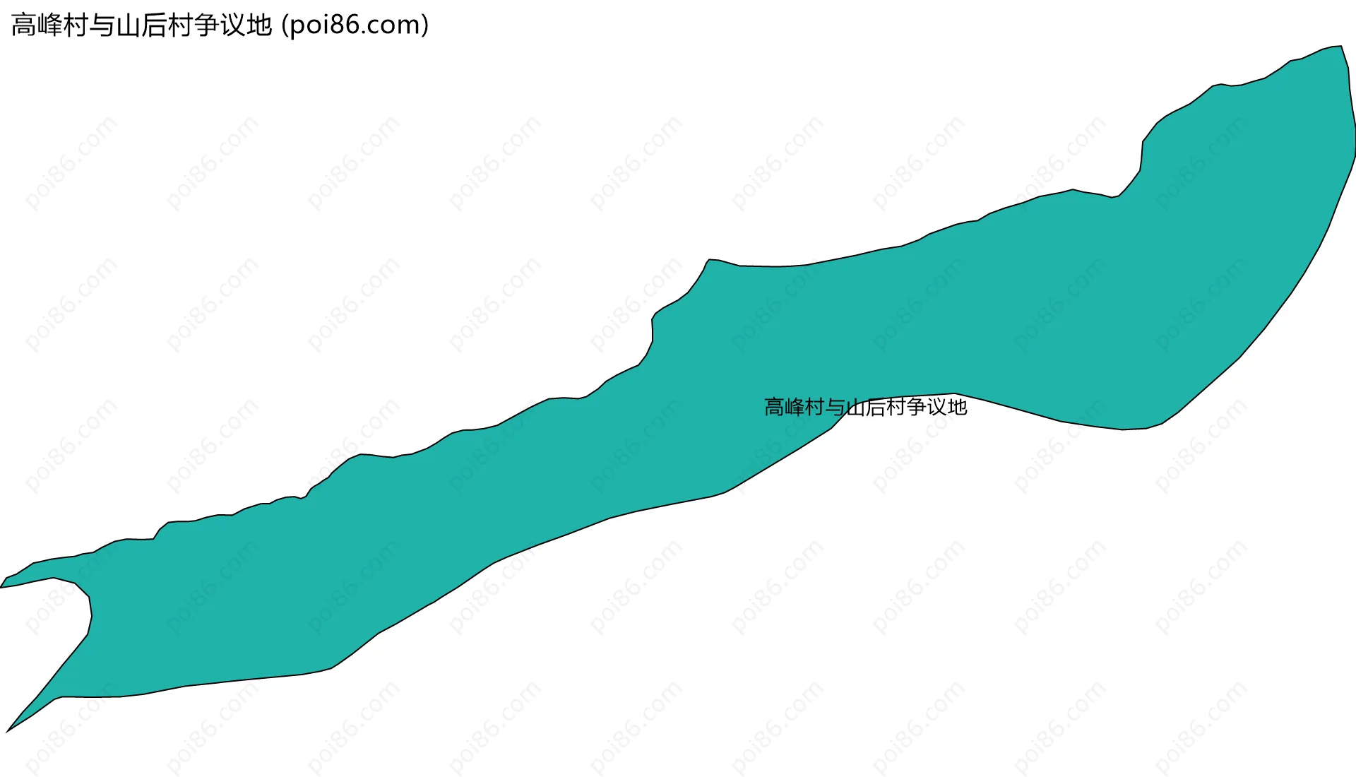 高峰村与山后村争议地边界地图