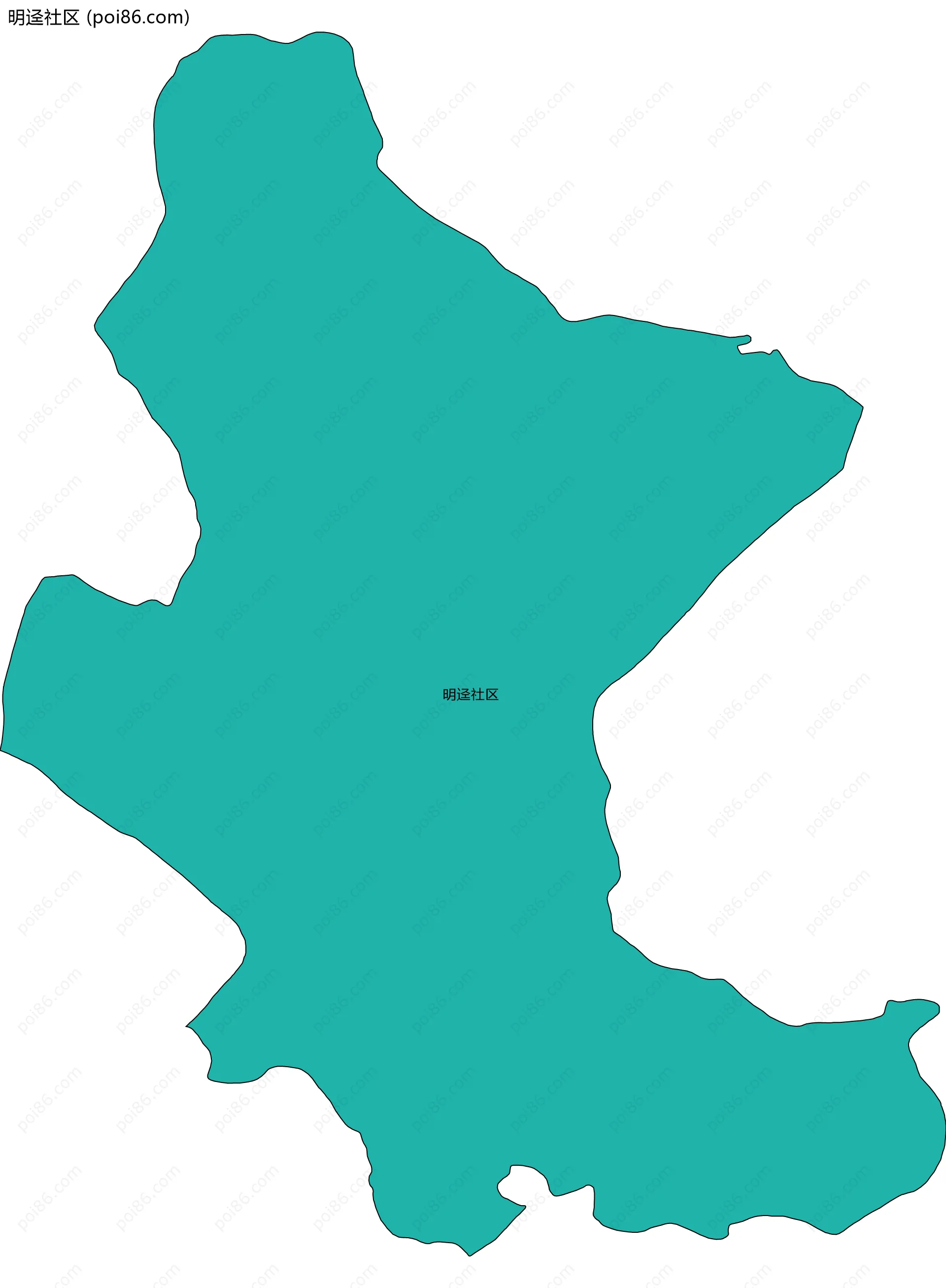 明迳社区边界地图