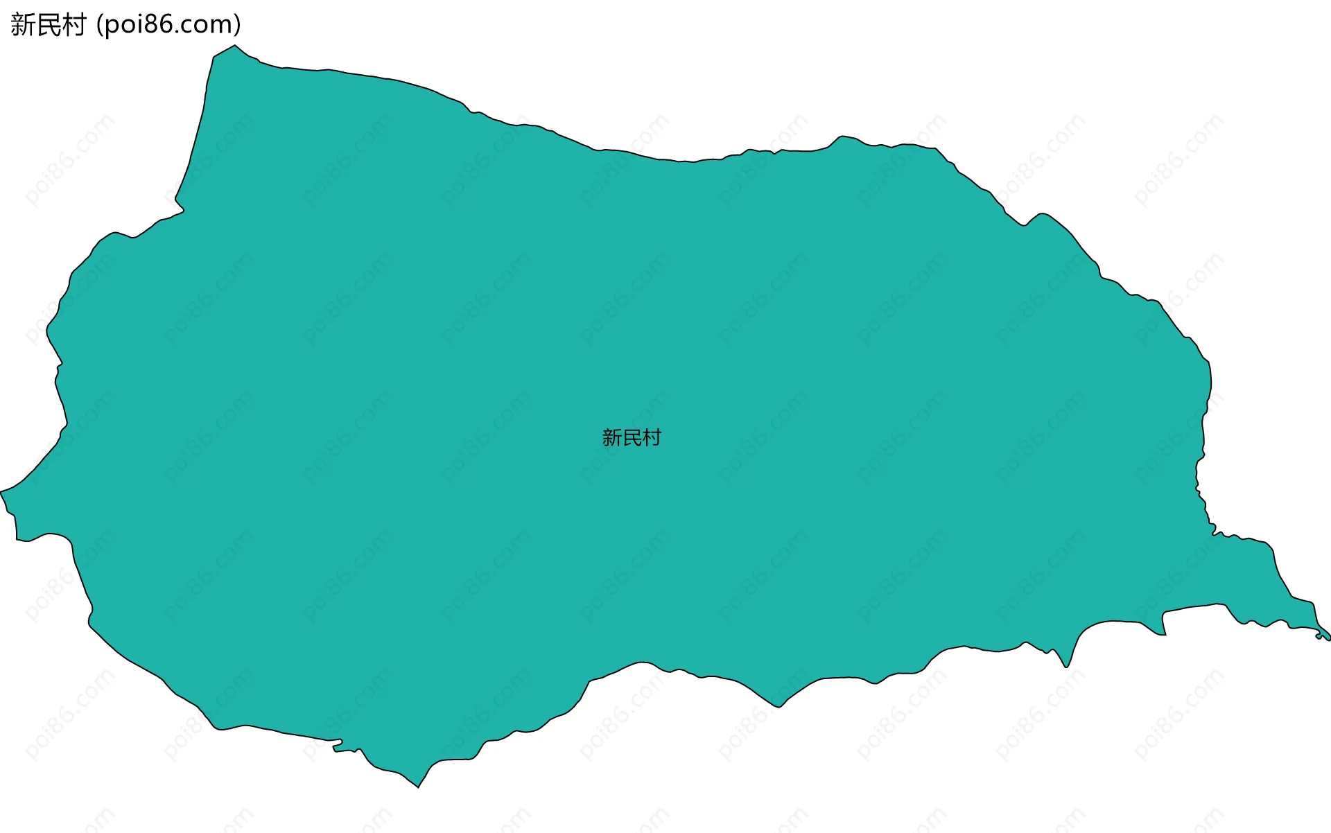 新民村边界地图