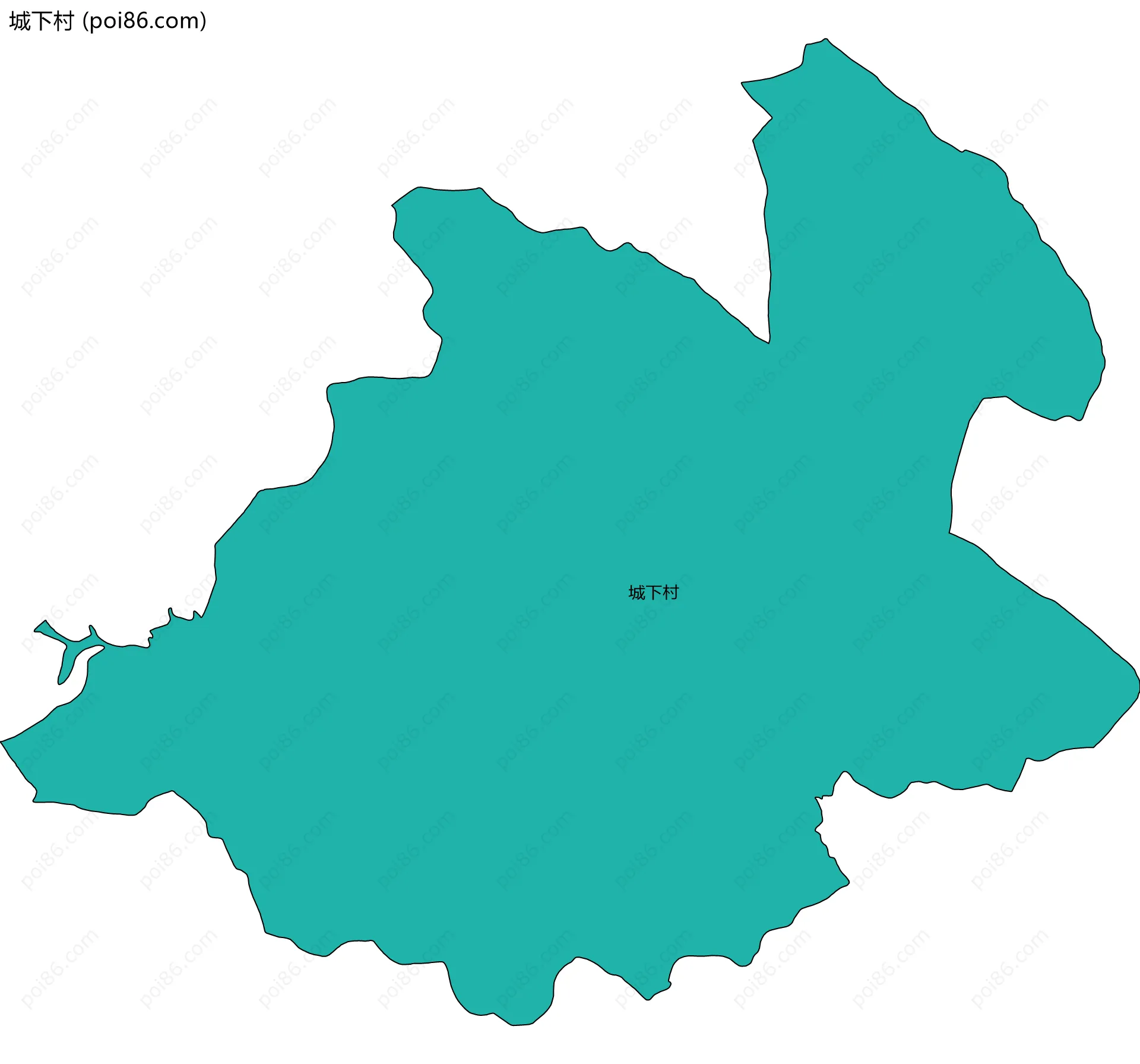 城下村边界地图
