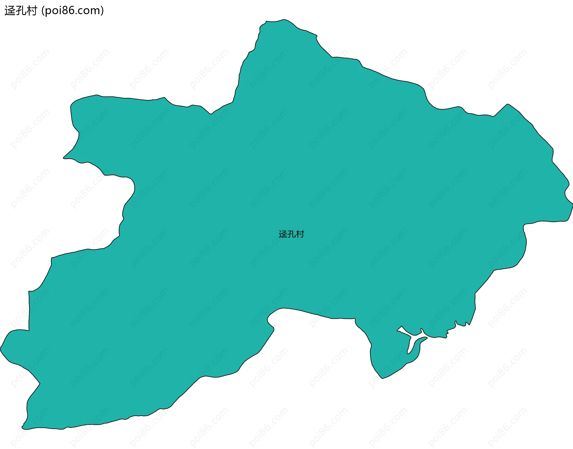 迳孔村边界地图
