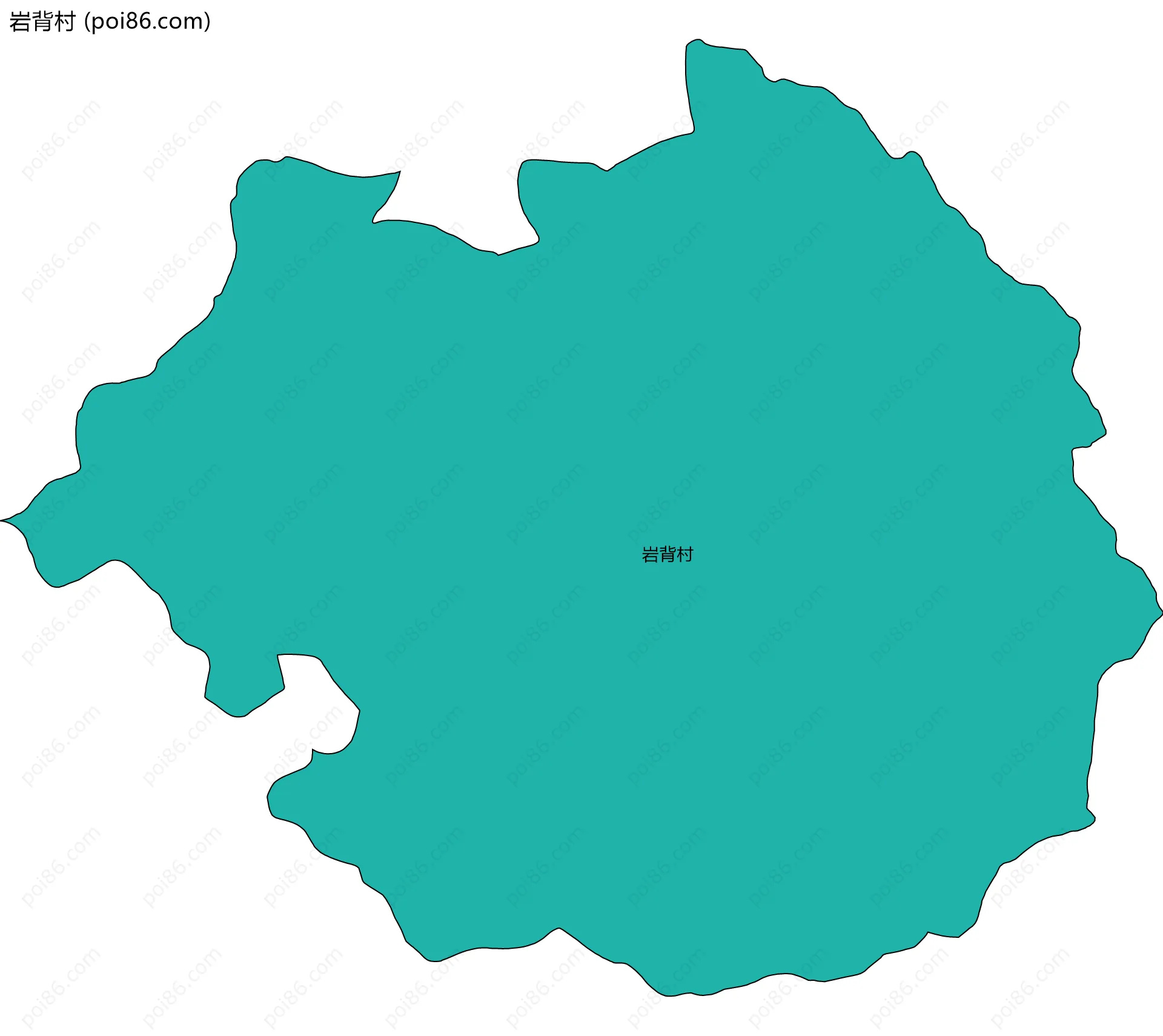 岩背村边界地图