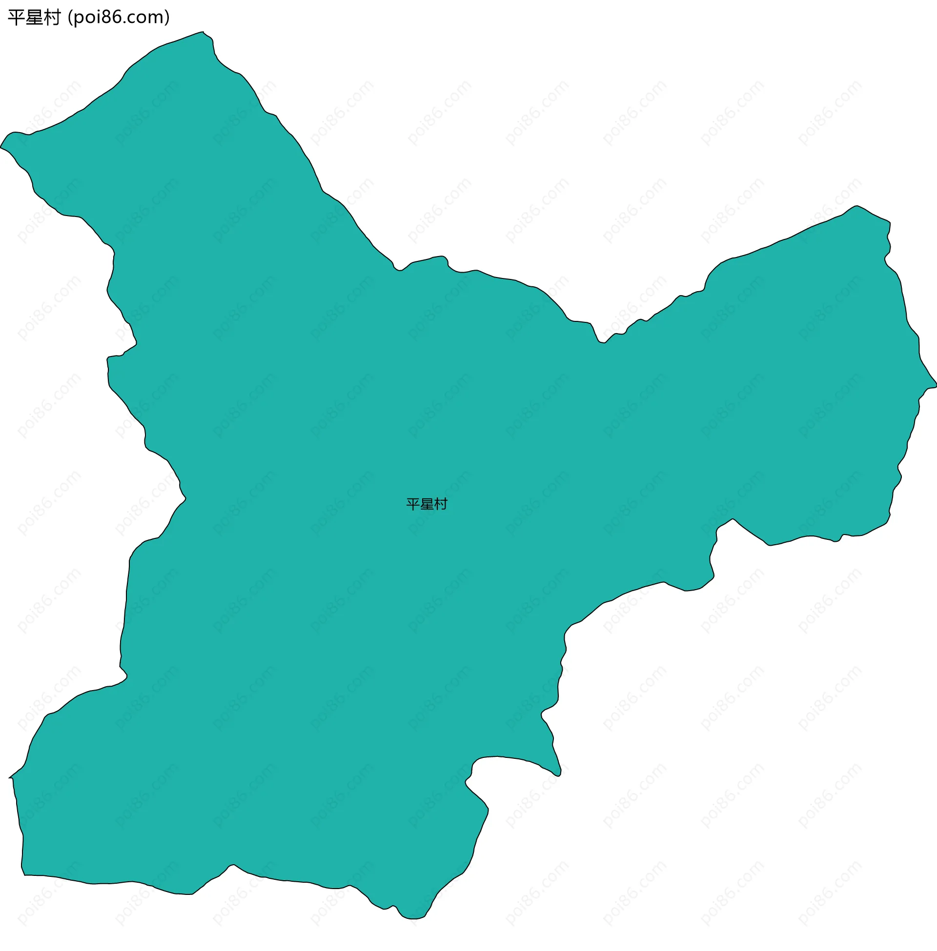 平星村边界地图
