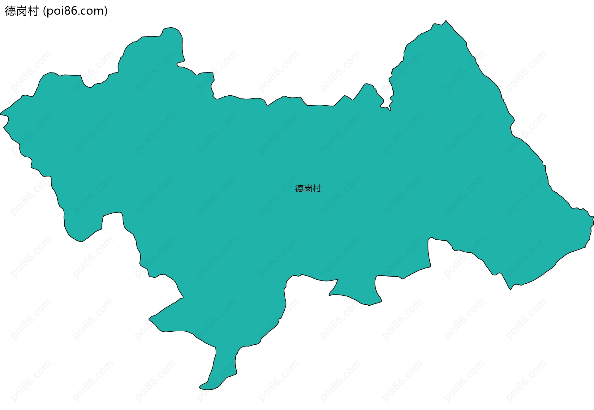 德岗村边界地图
