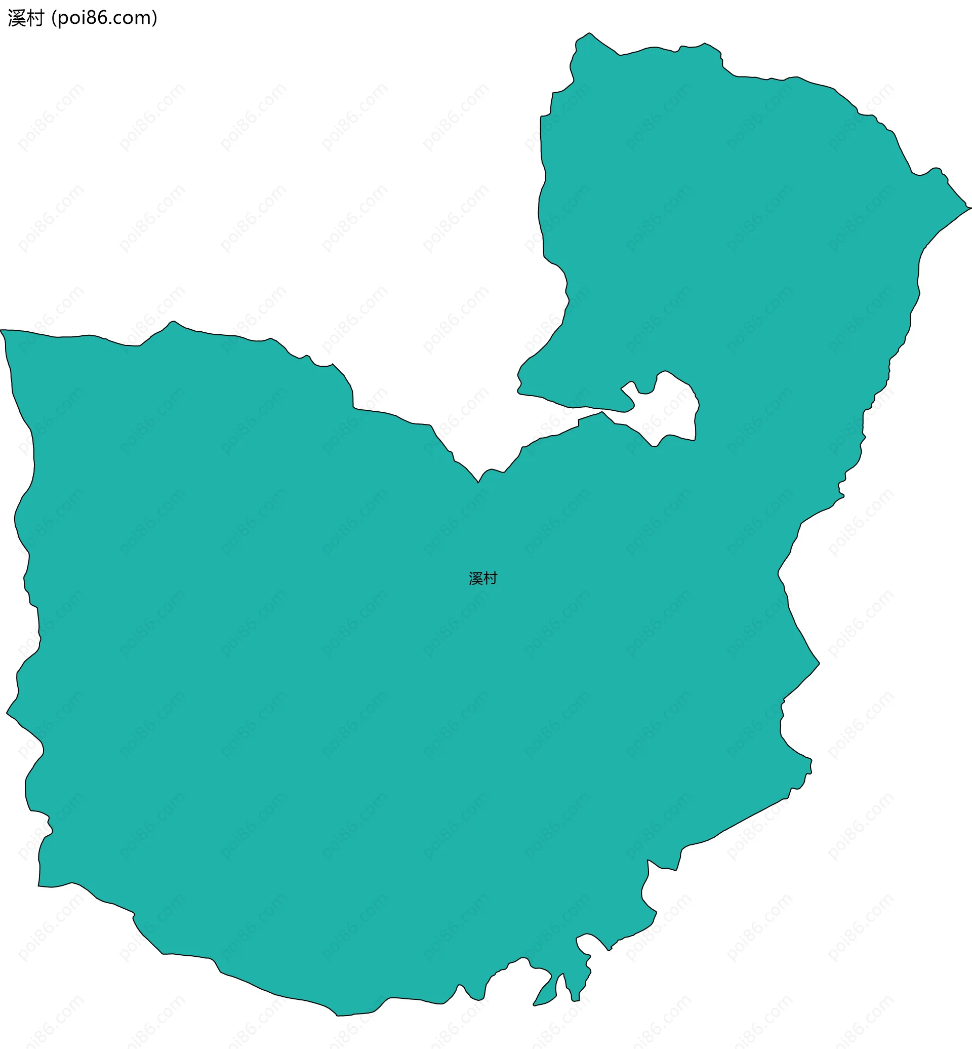 溪村边界地图
