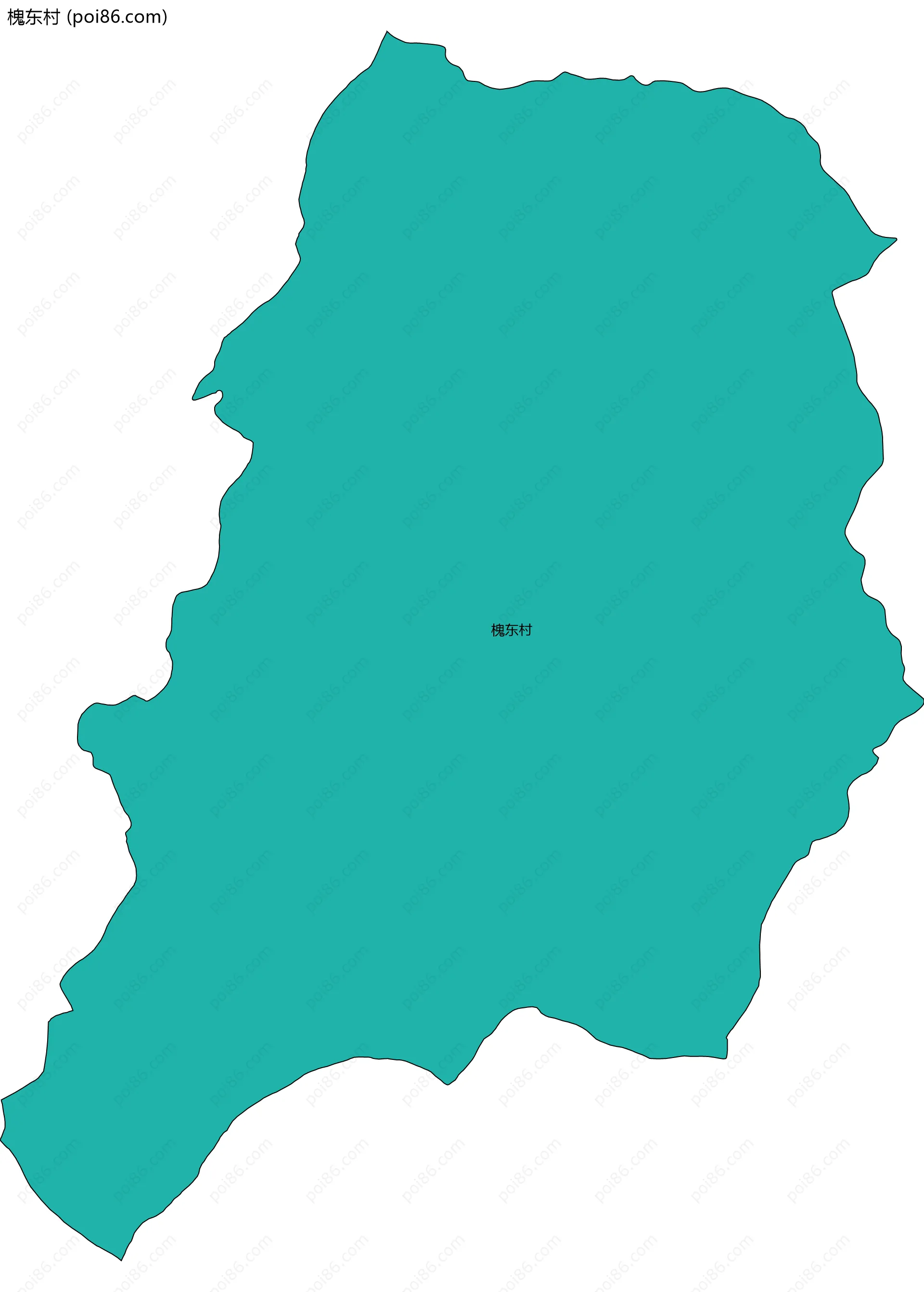 槐东村边界地图